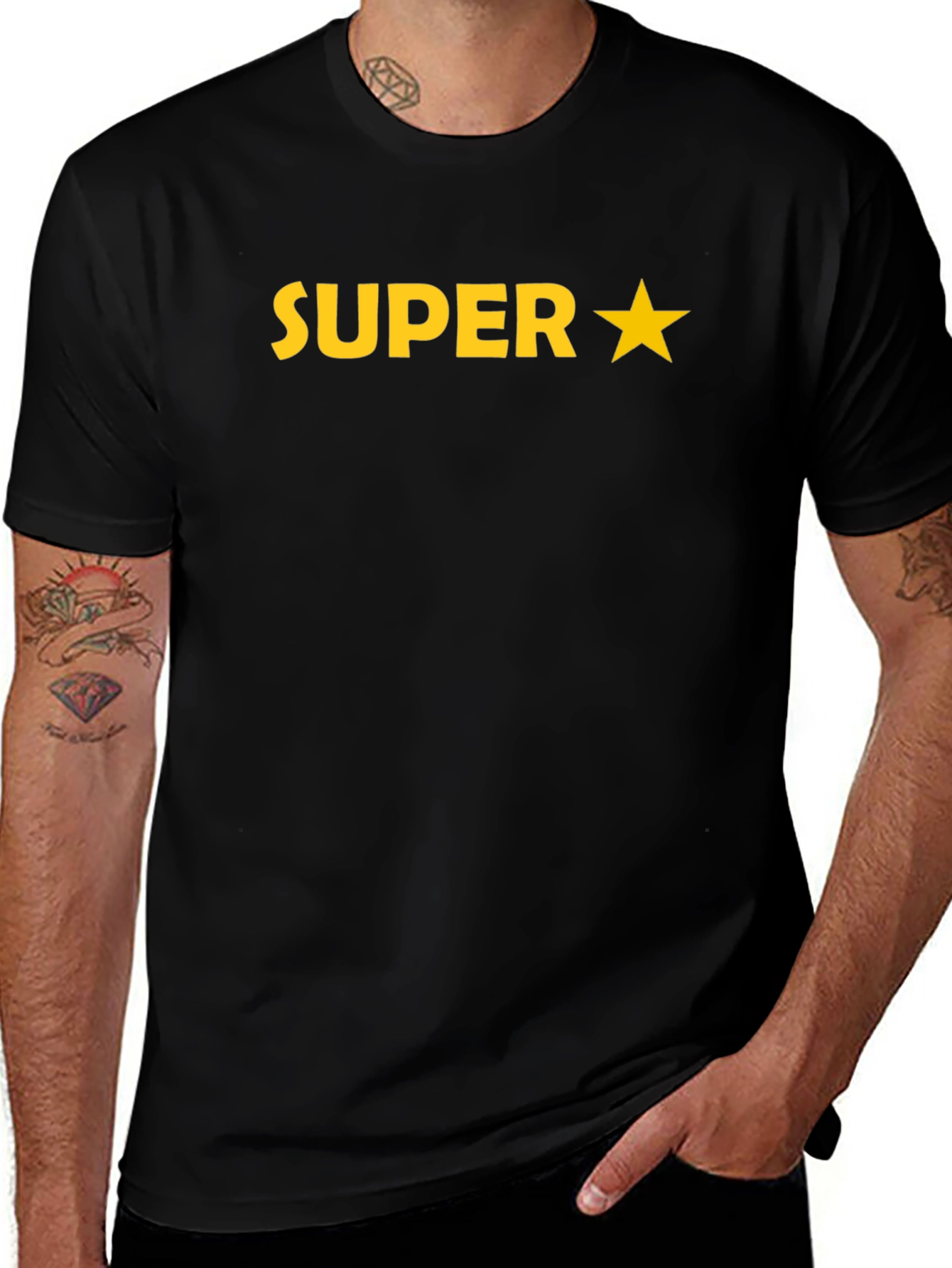 Super Star Black T-Shirt