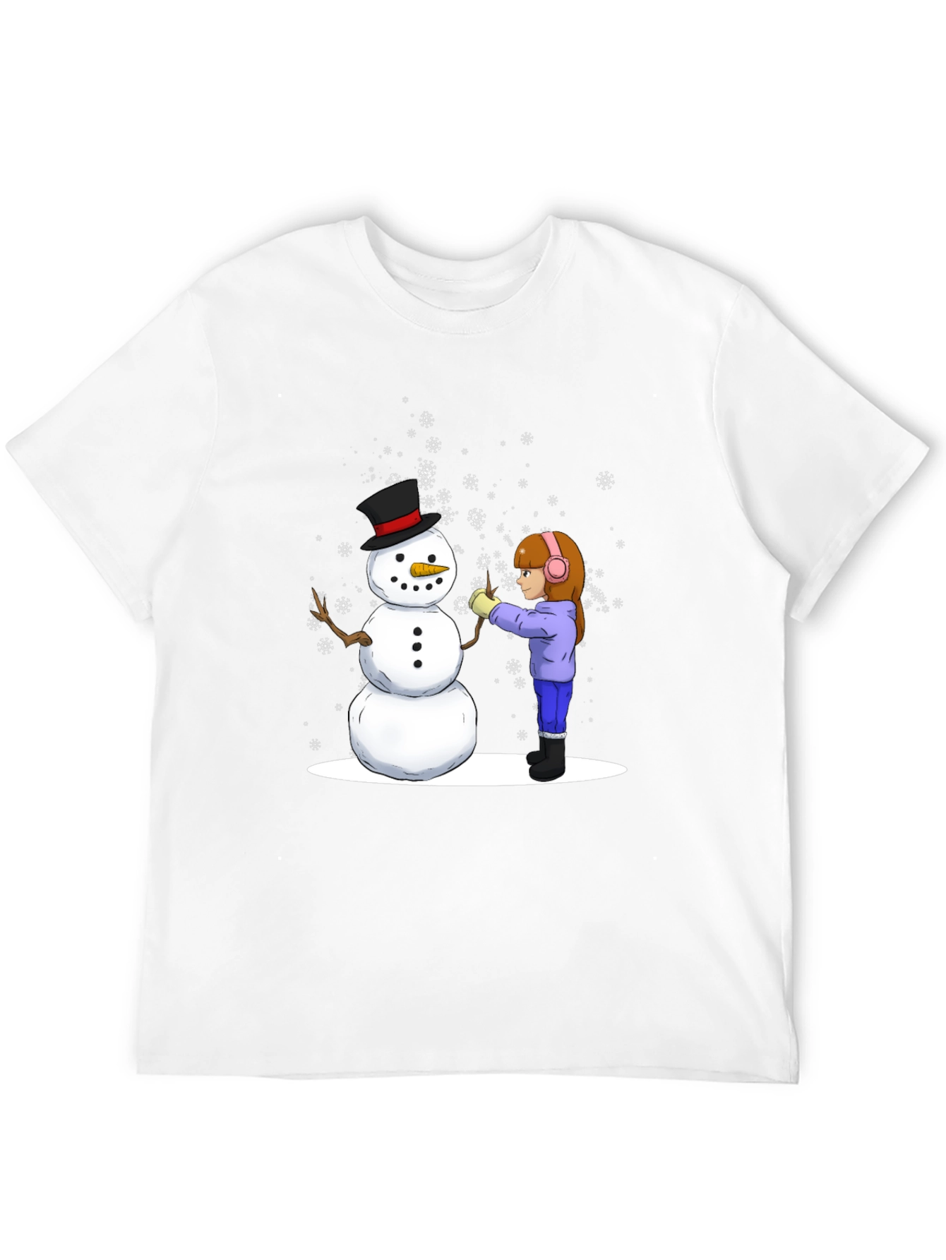 Winter Snowman Building T-Shirt