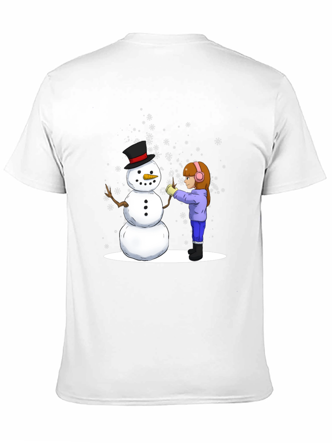 Winter Snowman Building T-Shirt