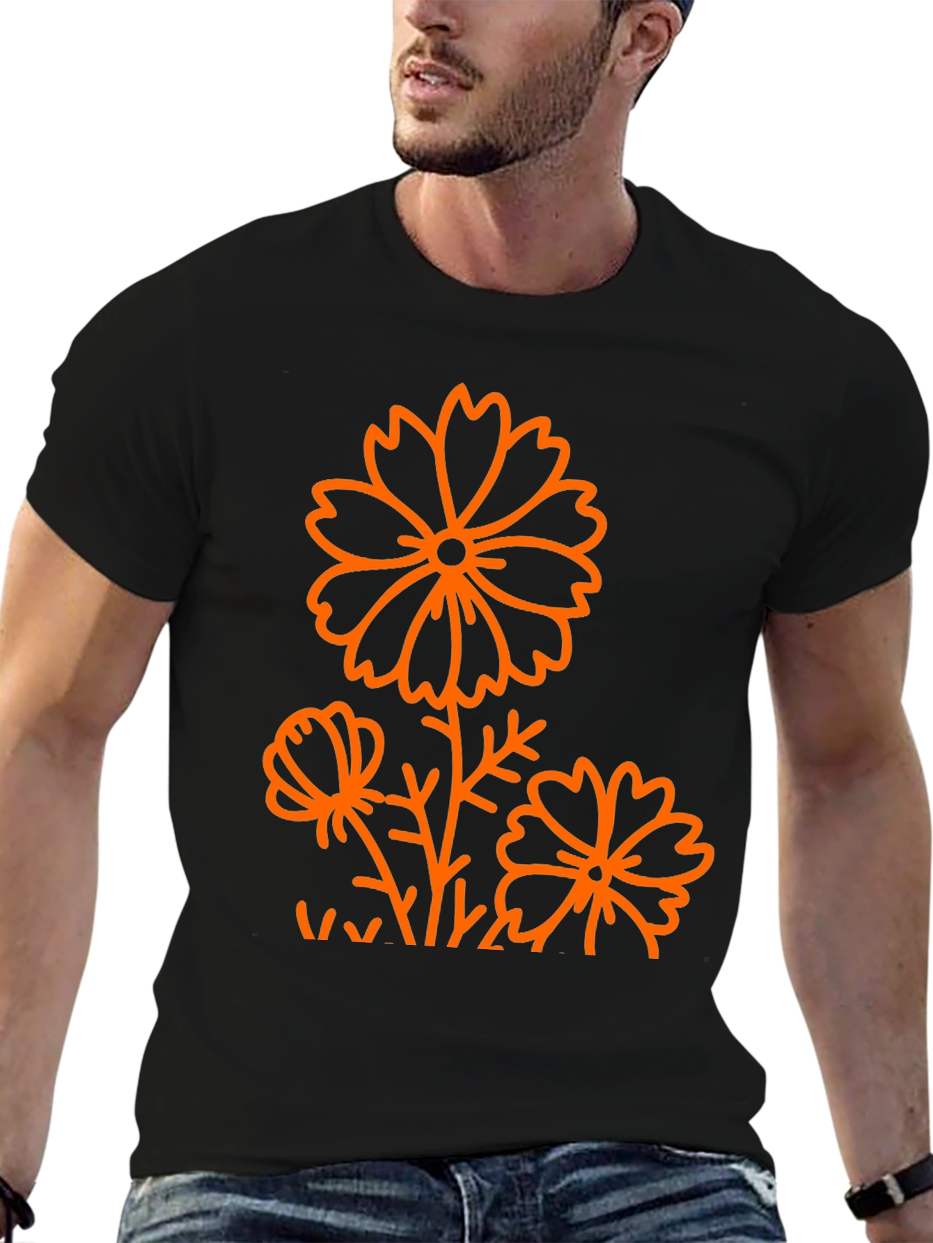 Black Floral Graphic Tee