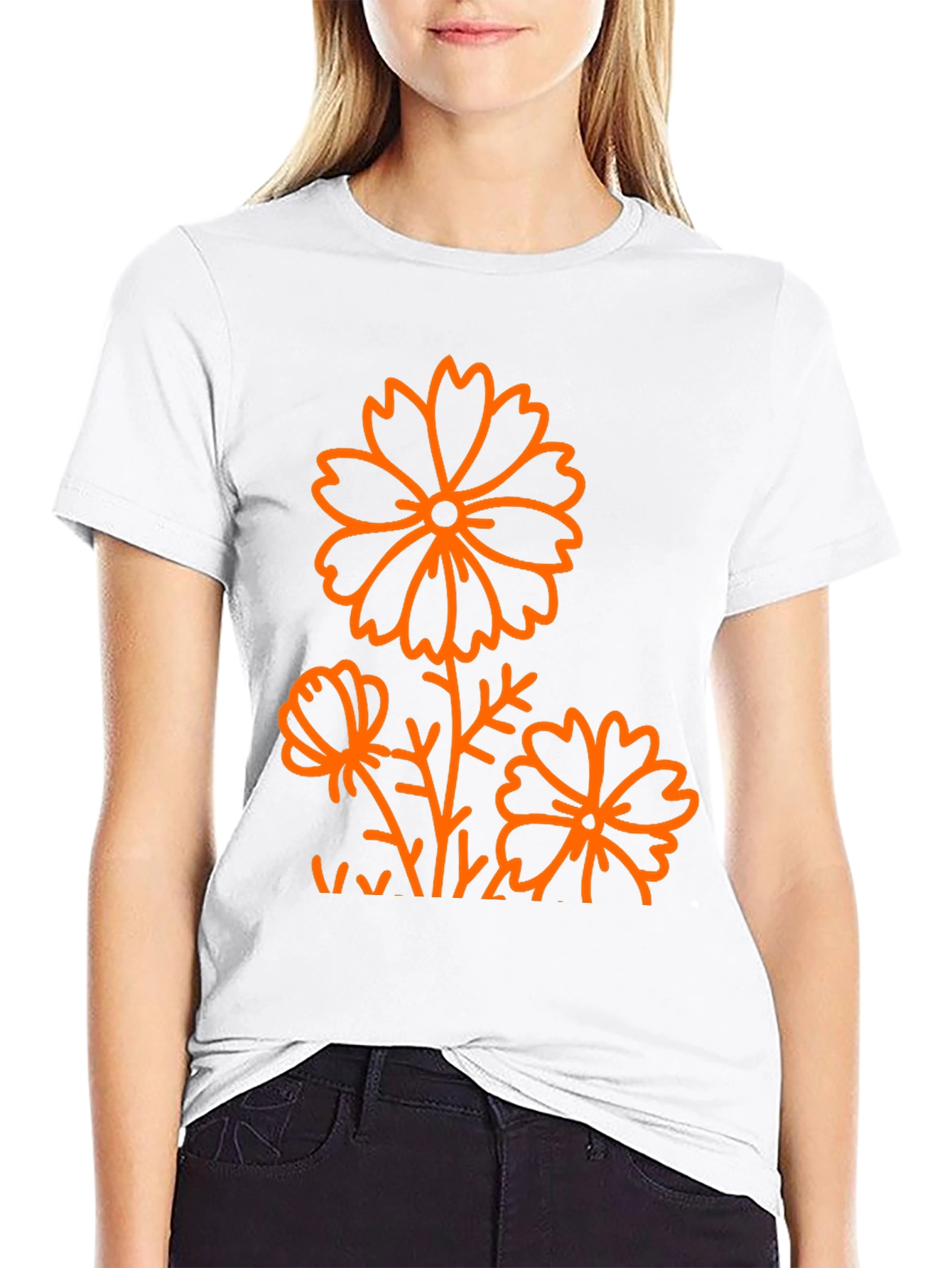 Black Floral Graphic Tee