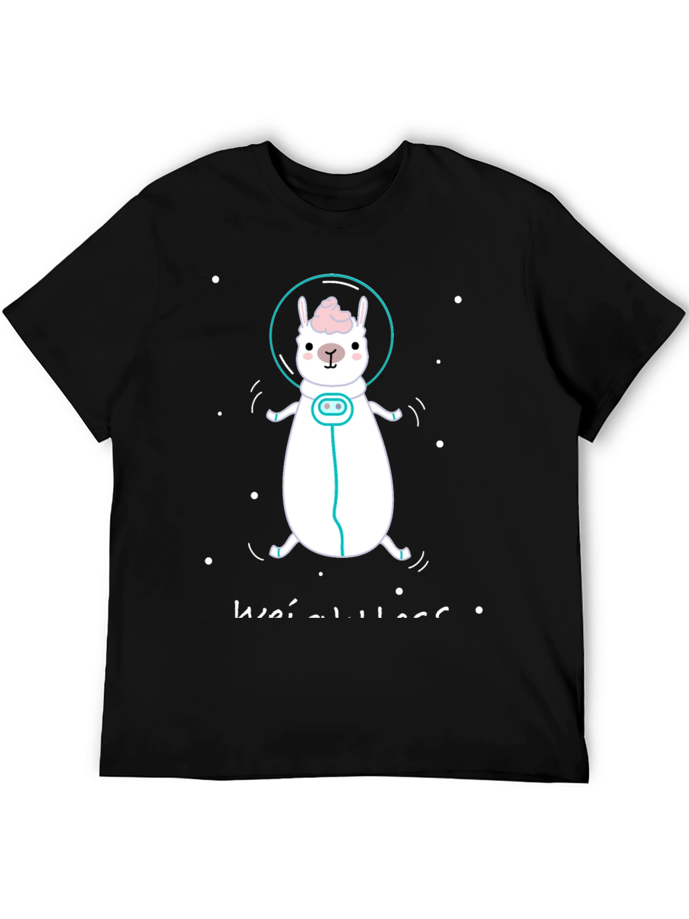 Astronaut Llama Graphic Tee - Black