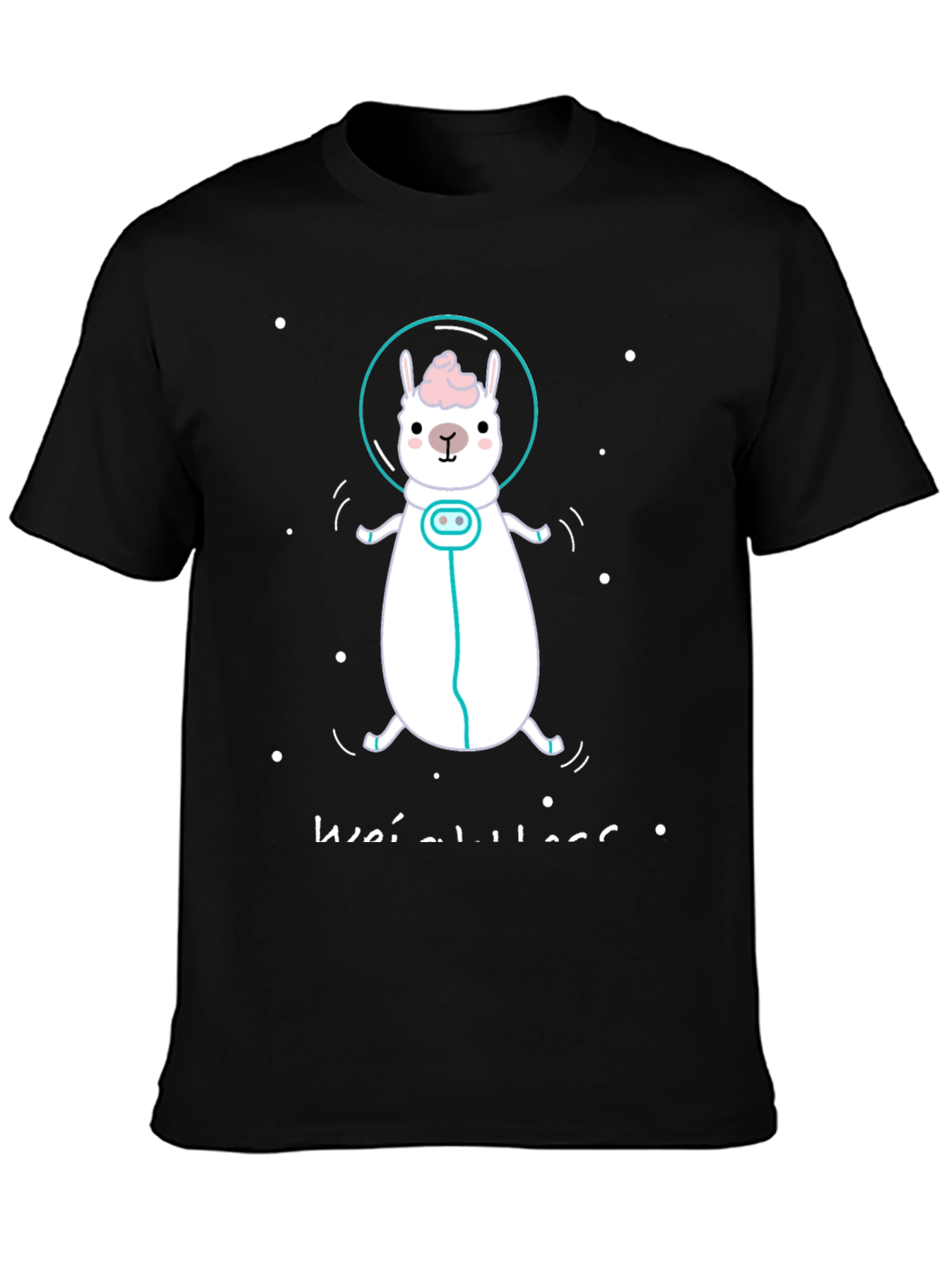 Astronaut Llama Graphic Tee - Black