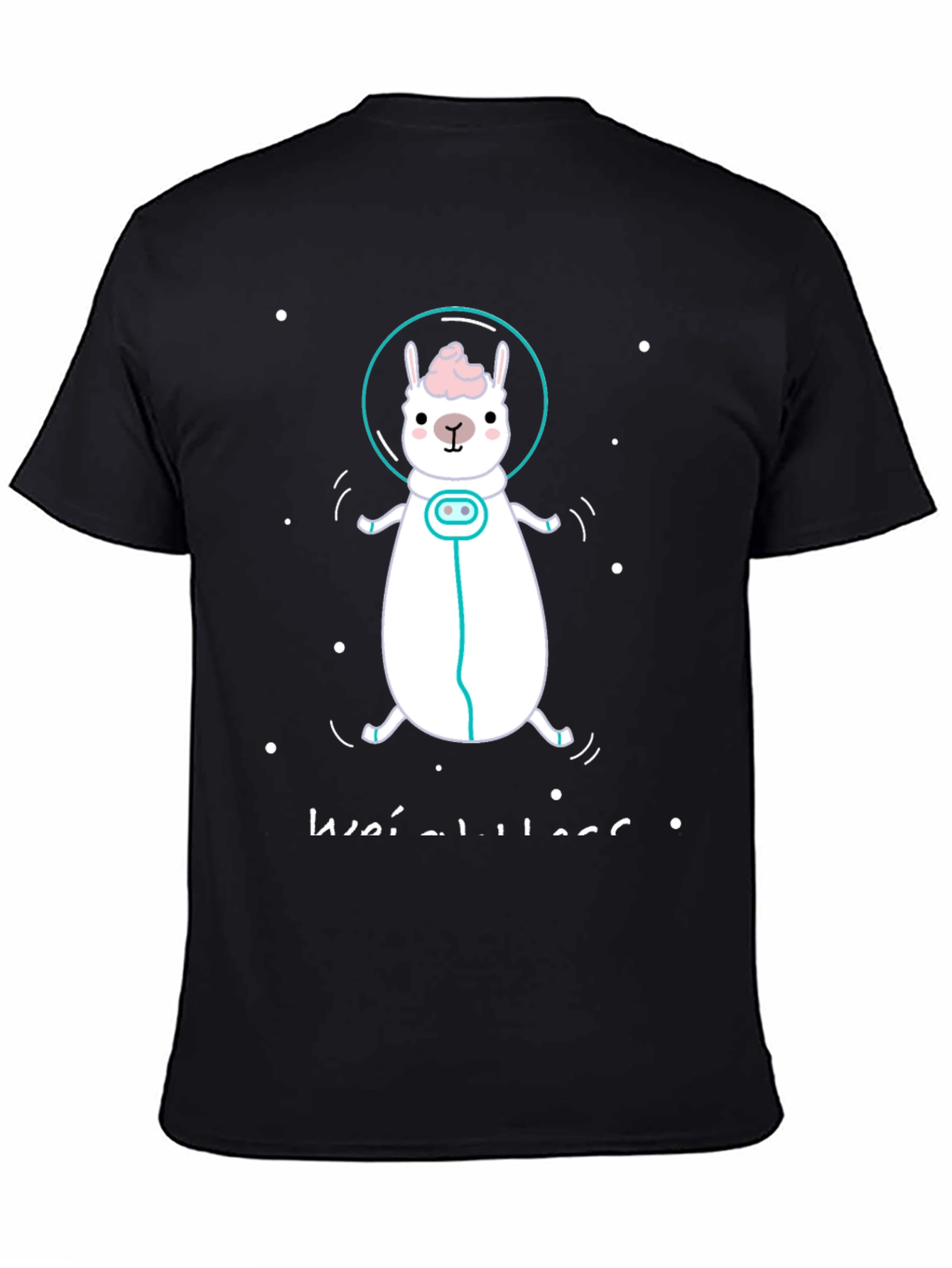 Astronaut Llama Graphic Tee - Black