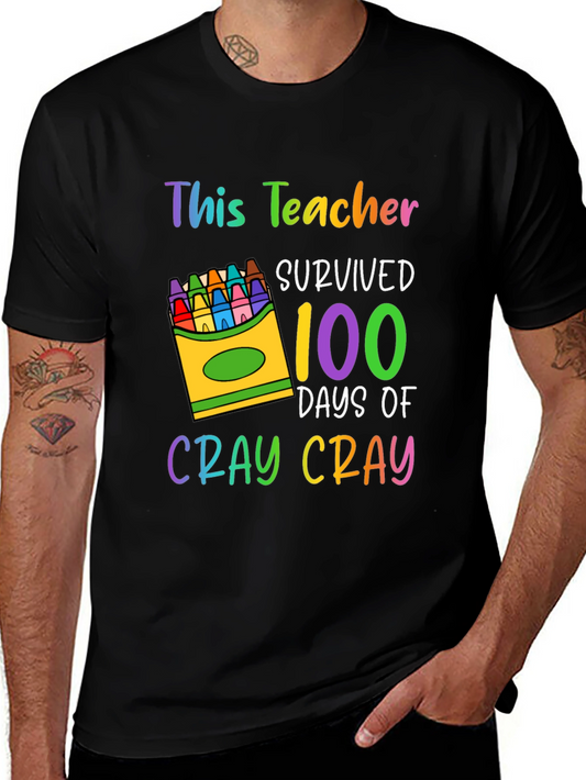 Teacher Survived 100 Days T-Shirt