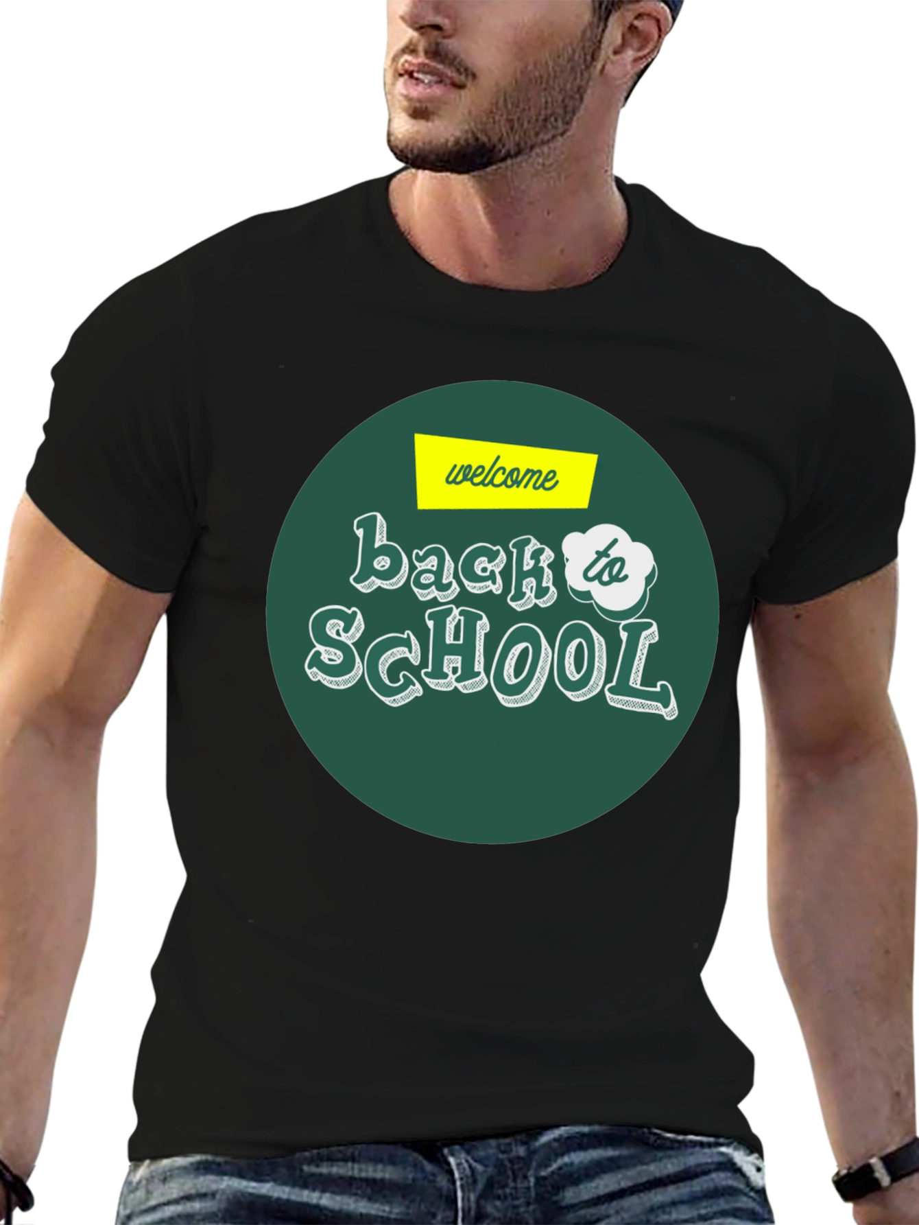 Welcome Back to School Graphic Tee - Black T-Shirt