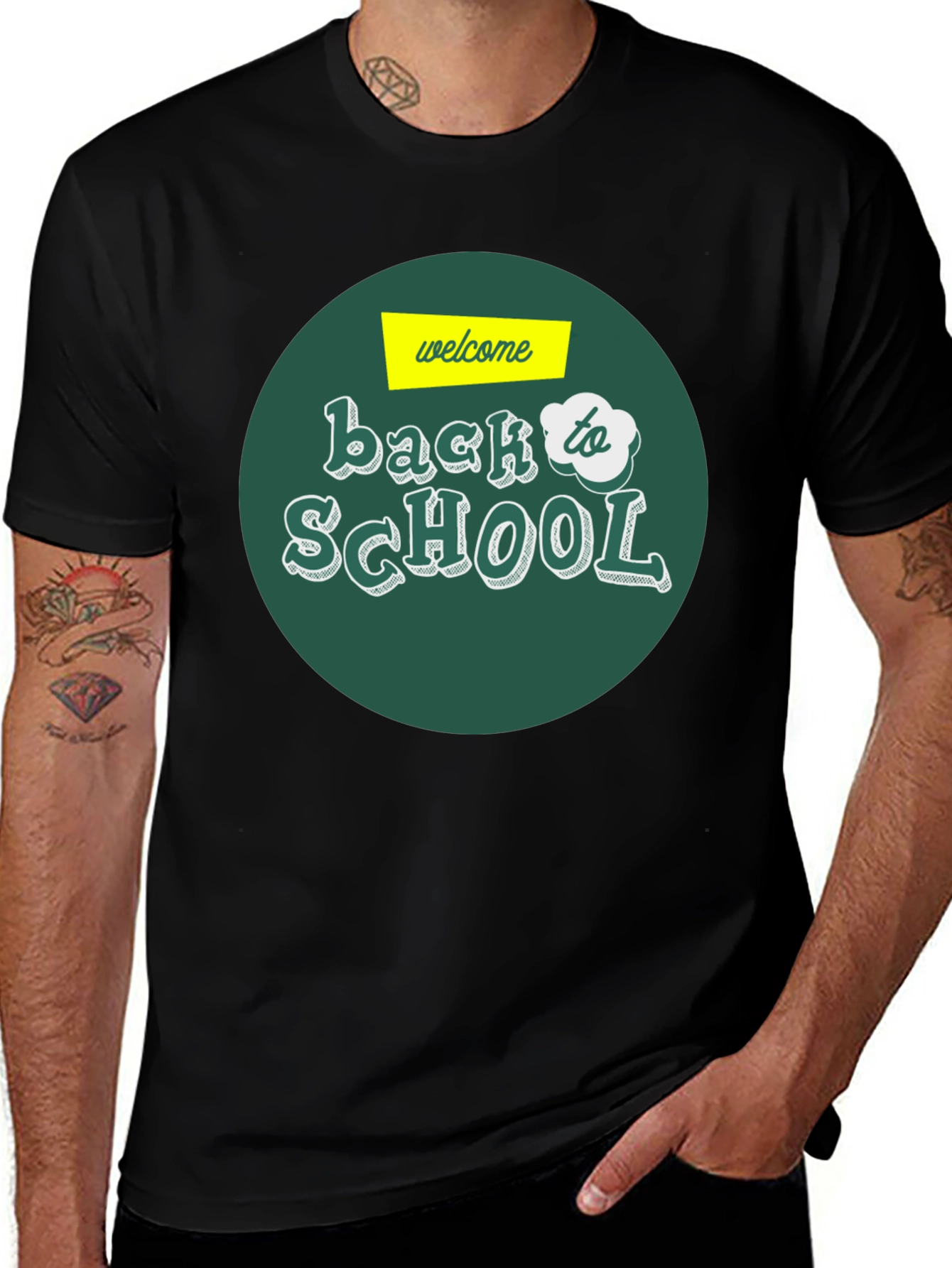 Welcome Back to School Graphic Tee - Black T-Shirt