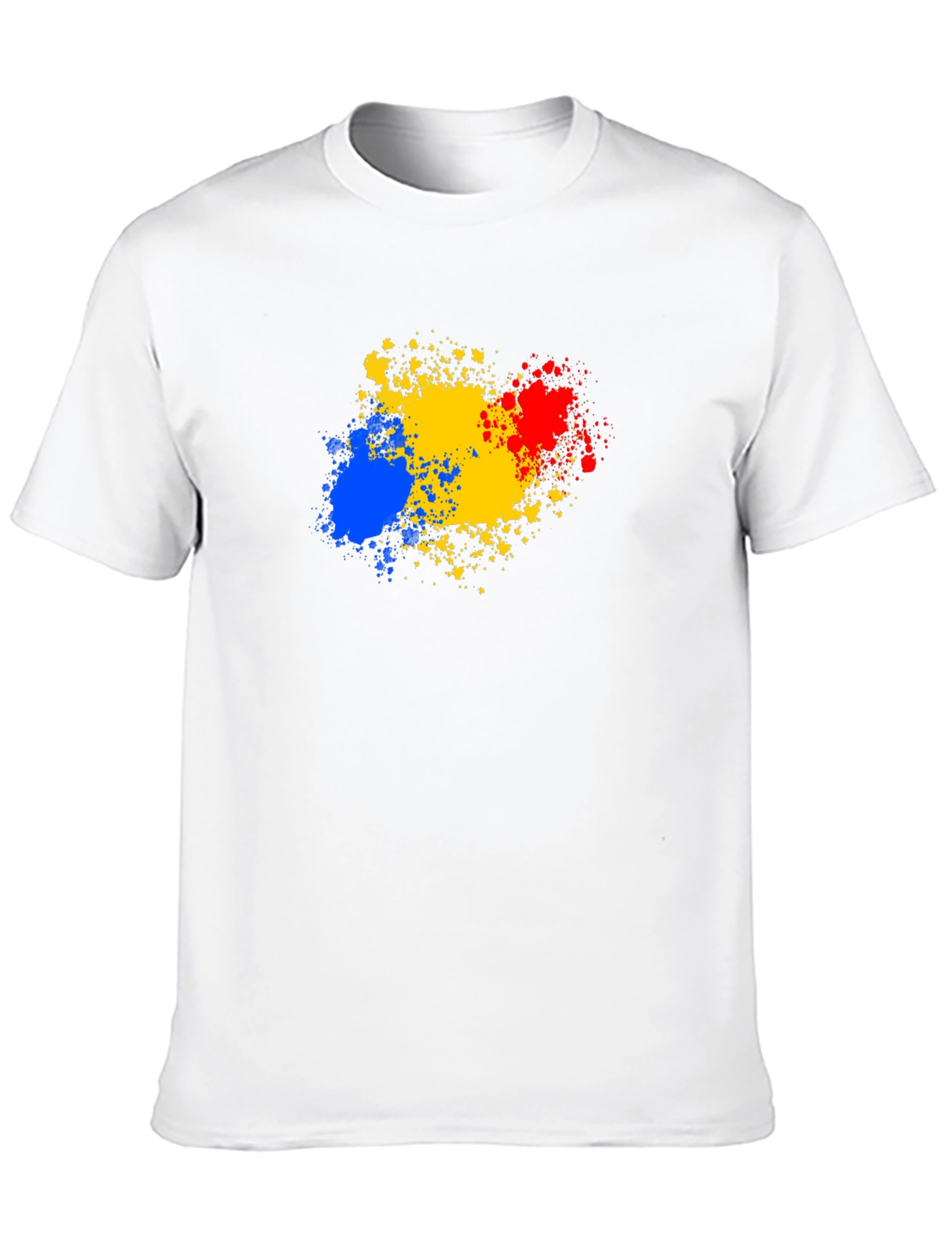 Abstract Splatter Tee - Black Cotton T-Shirt