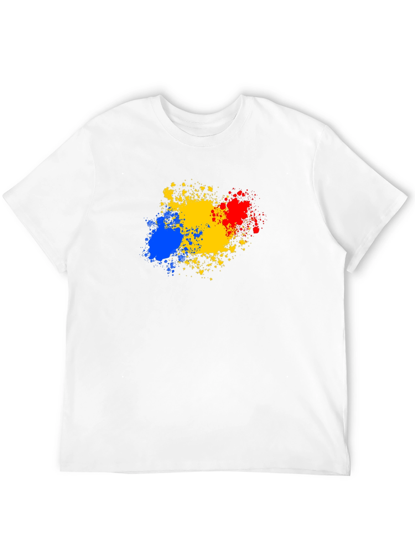 Abstract Splatter Tee - Black Cotton T-Shirt