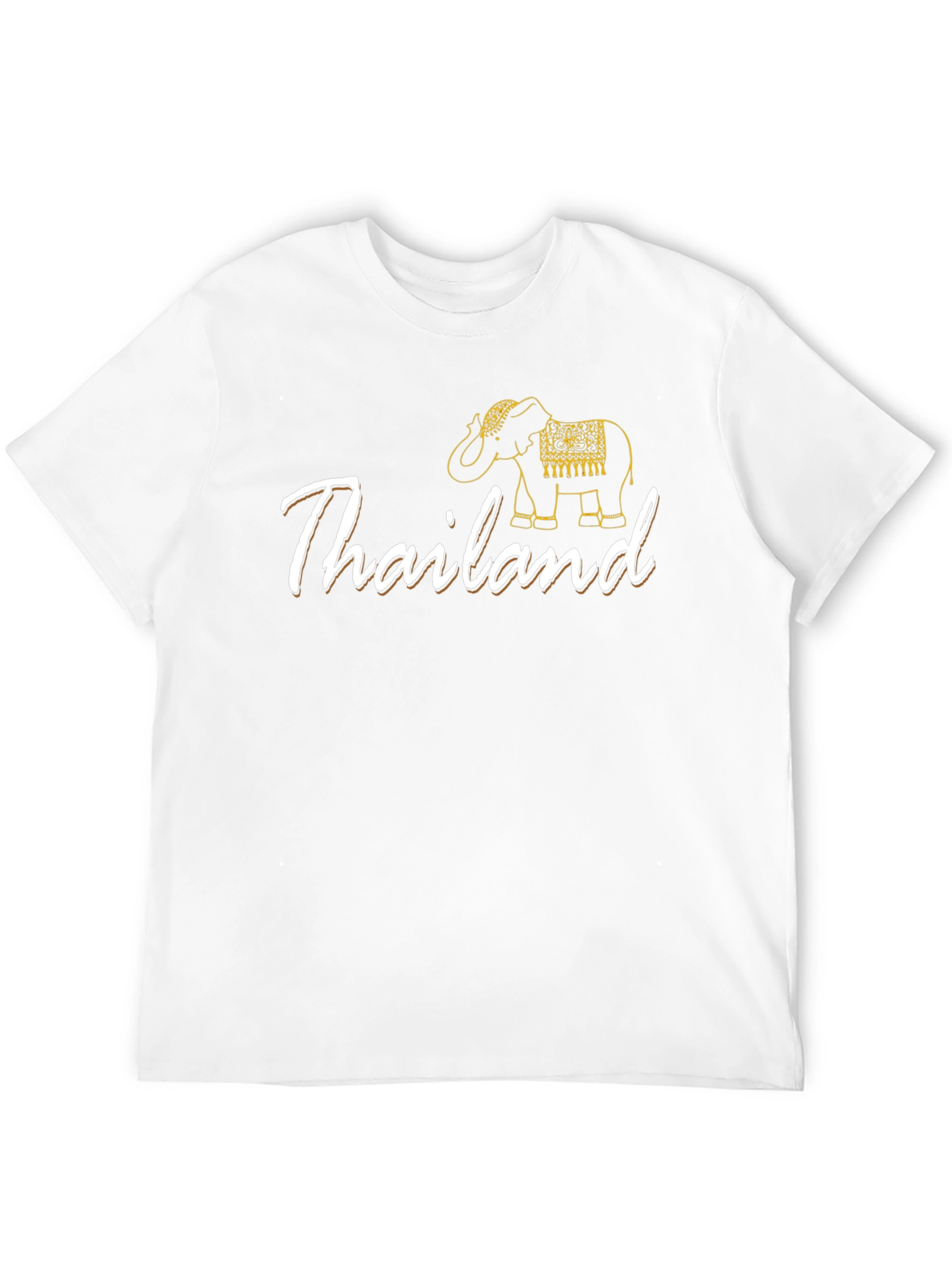 Thailand Elephant Graphic Tee - Black Cotton T-Shirt