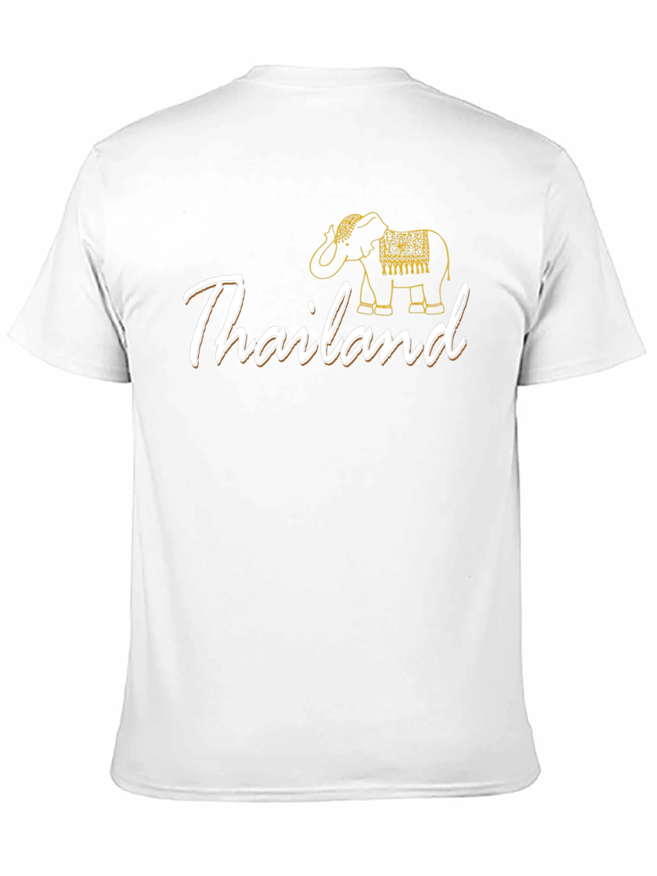 Thailand Elephant Graphic Tee - Black Cotton T-Shirt