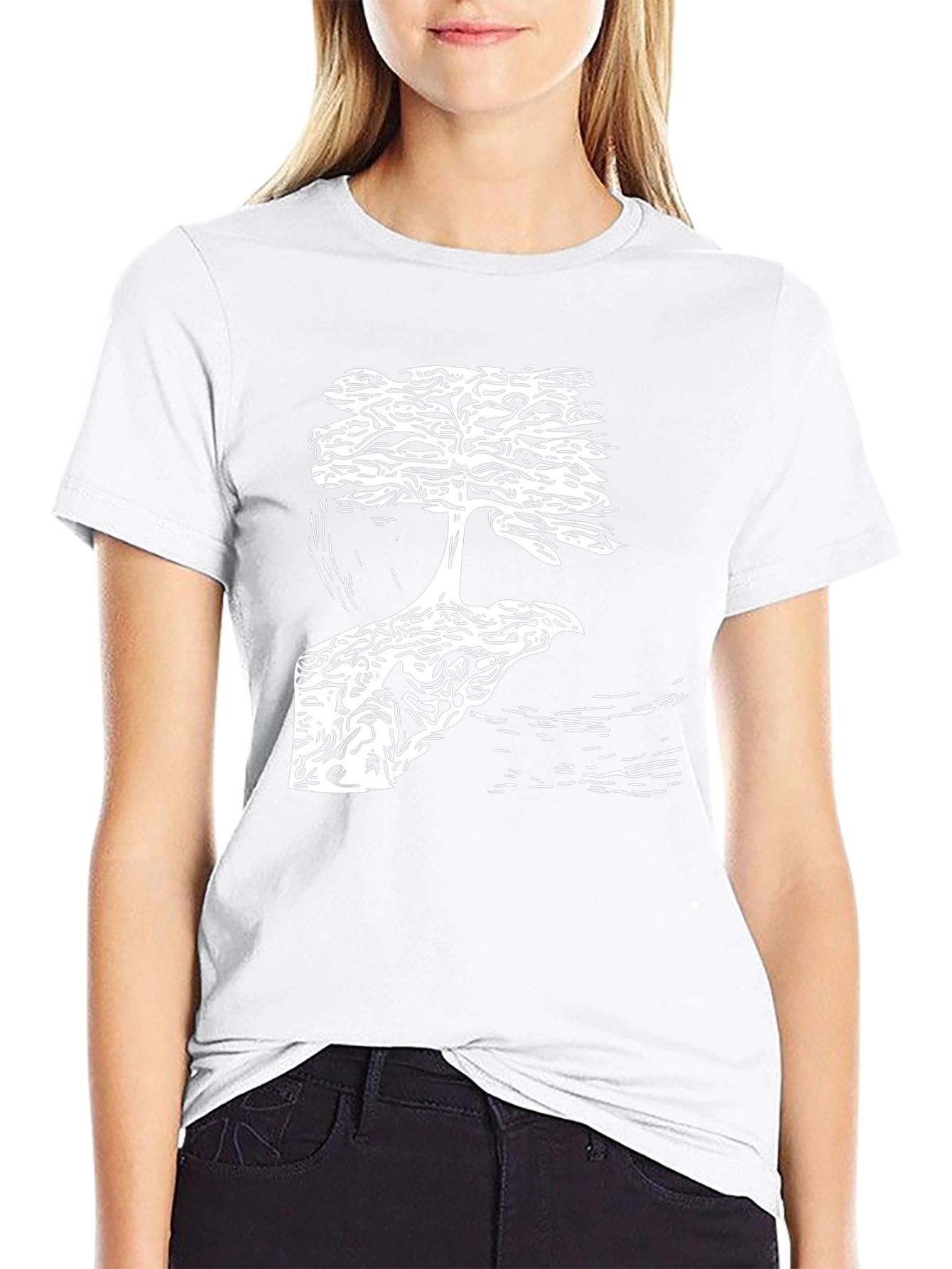 Bonsai Tree Graphic Tee - Stylish Black T-Shirt