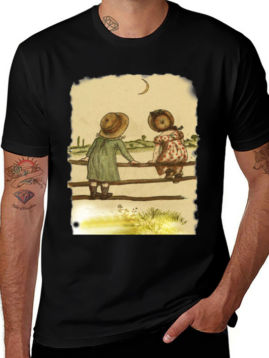 Vintage Children Moon T-Shirt