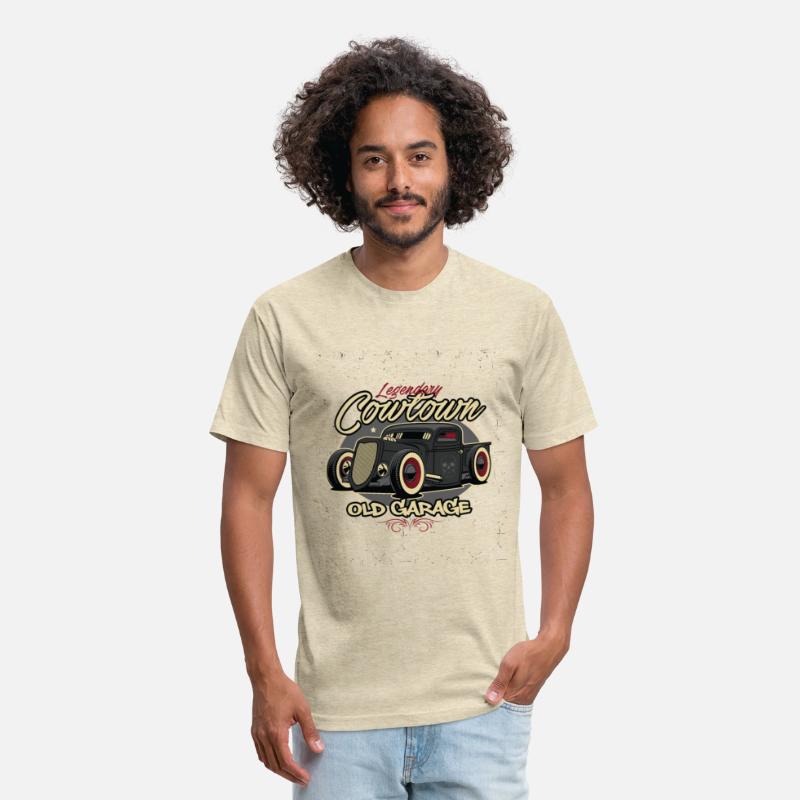 Vintage car, legendary cowtourn old garage