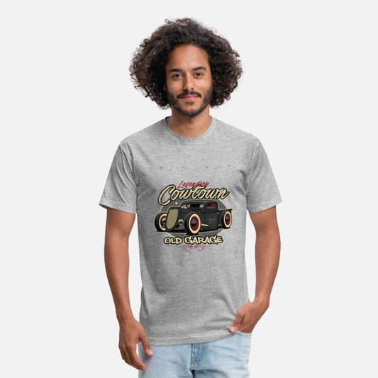 Vintage car, legendary cowtourn old garage