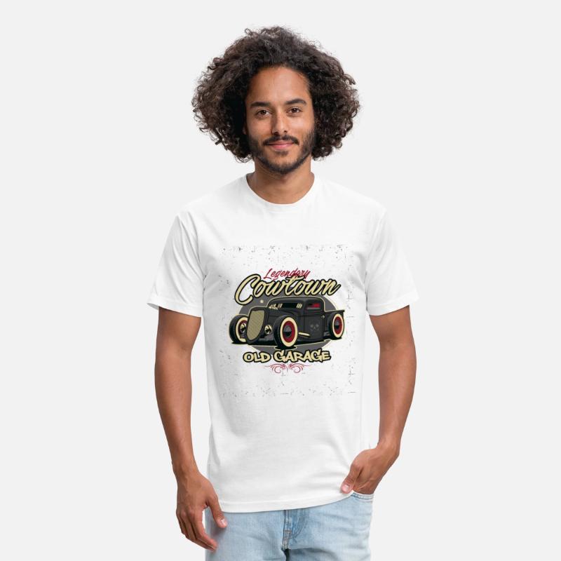 Vintage car, legendary cowtourn old garage