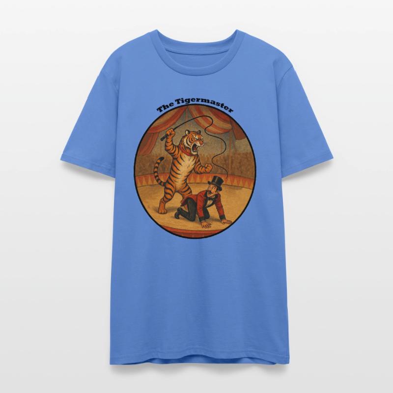 Vintage Circus Tiger Whipping his Ringmaster URM