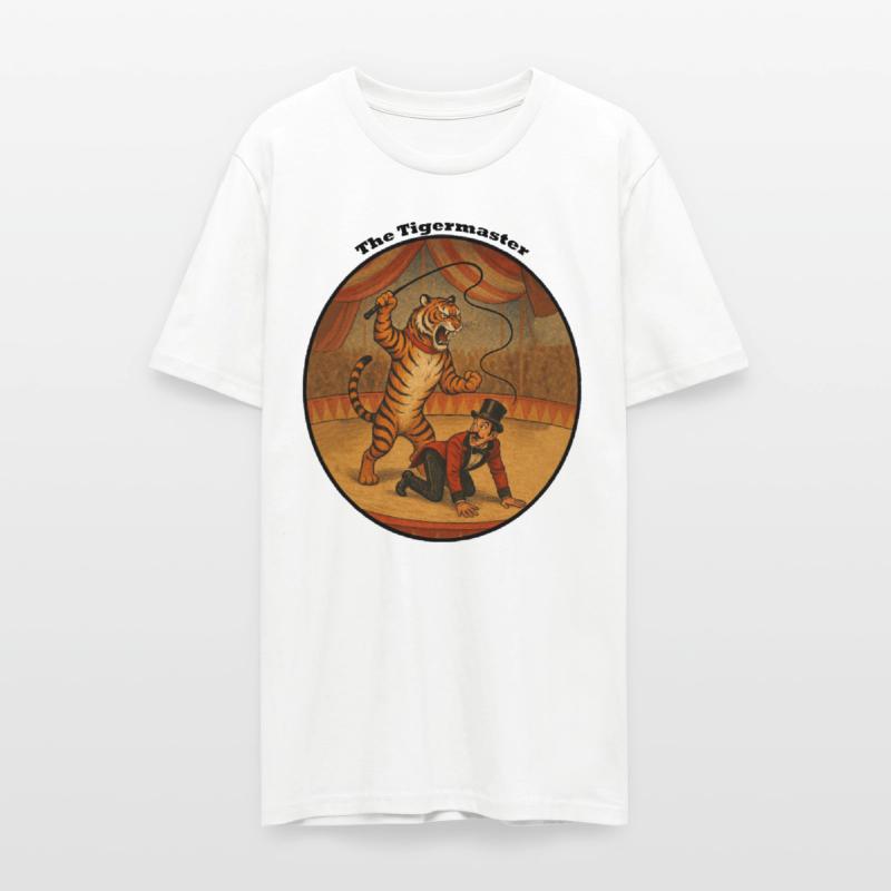 Vintage Circus Tiger Whipping his Ringmaster URM