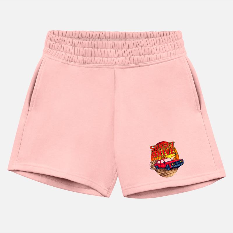 Vintage Sunset Drive Retro Car Illustration