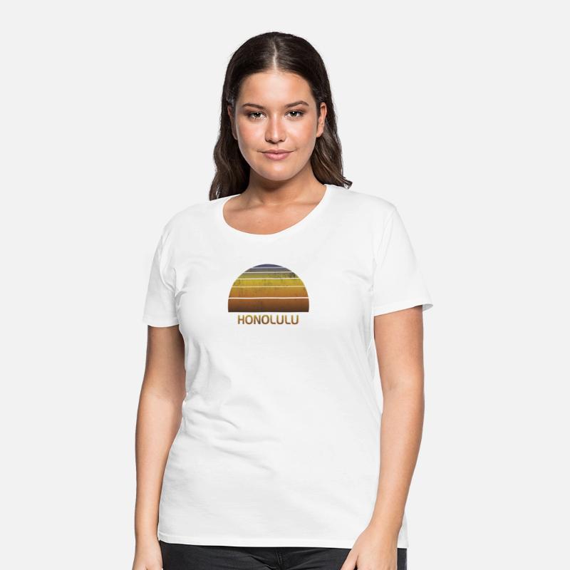 Vintage Sunset Honolulu Oahu Hawaii Family