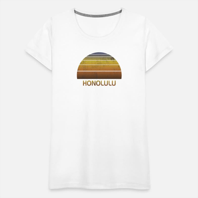 Vintage Sunset Honolulu Oahu Hawaii Family