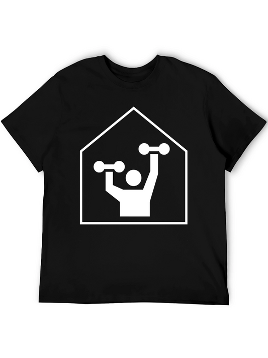 Workout at Home Black T-Shirt - Gym Motivation Tee