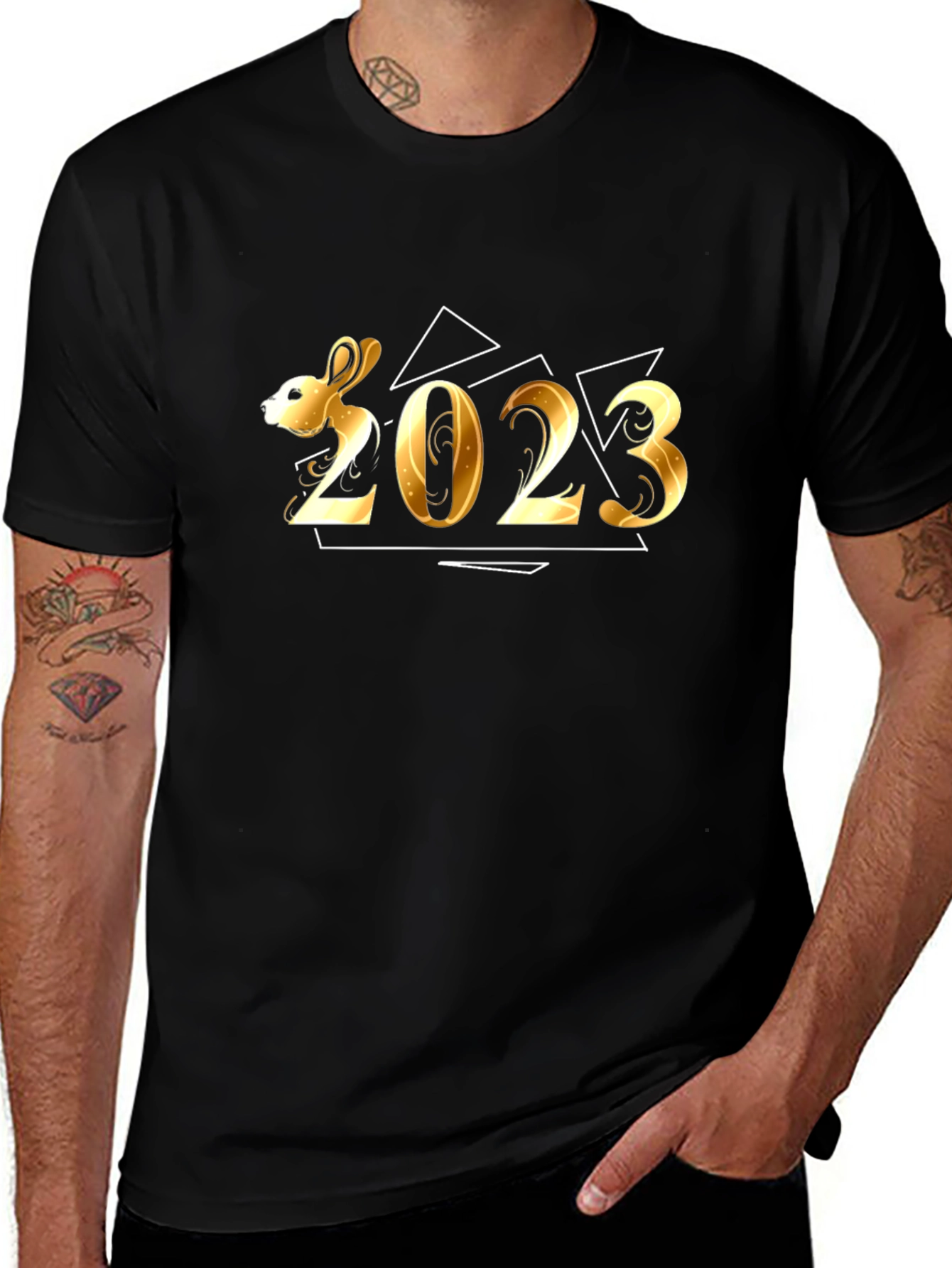 Year of the Rabbit 2023 Graphic Tee - Black