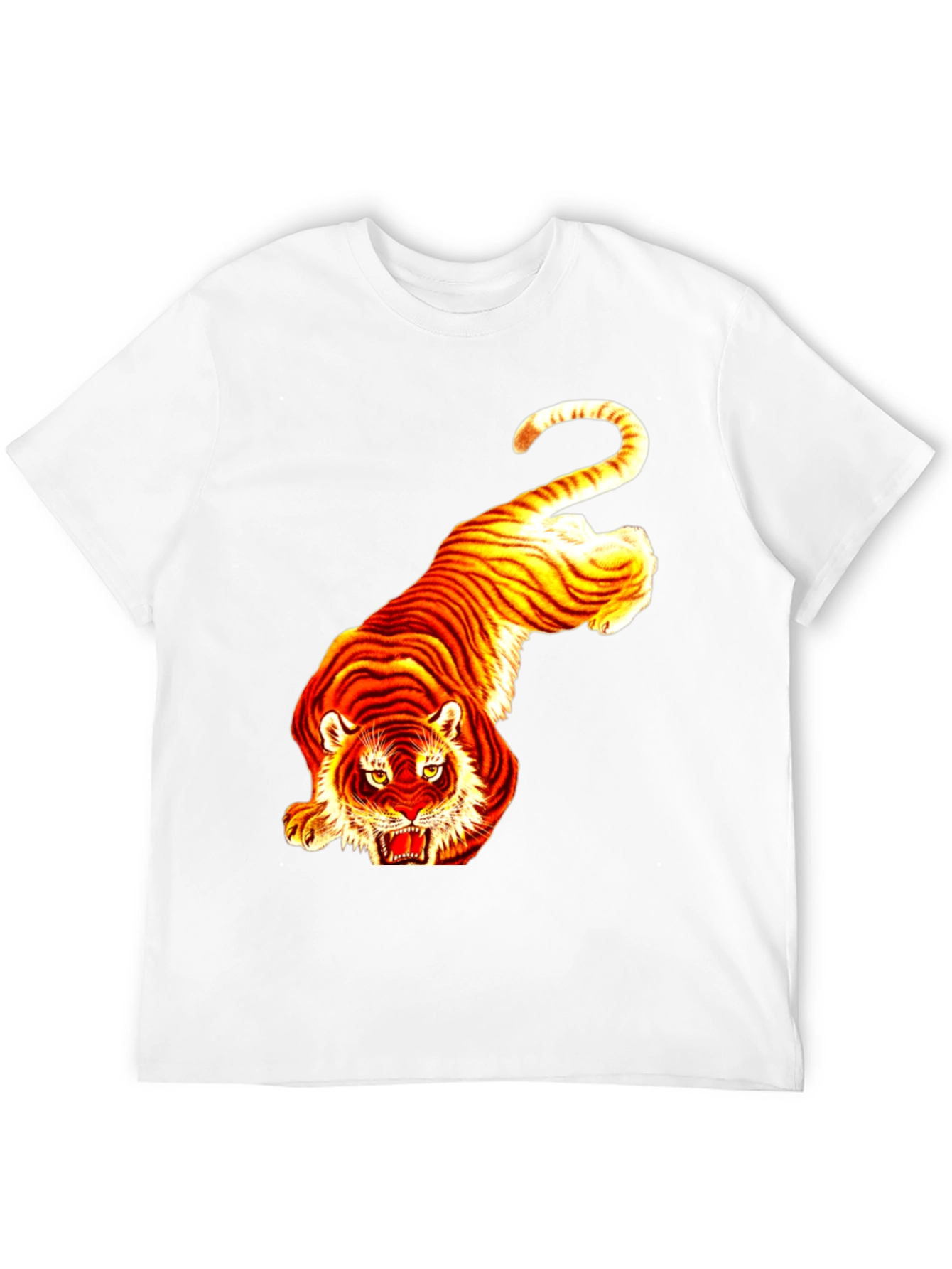 Tiger Graphic Print Black Tee