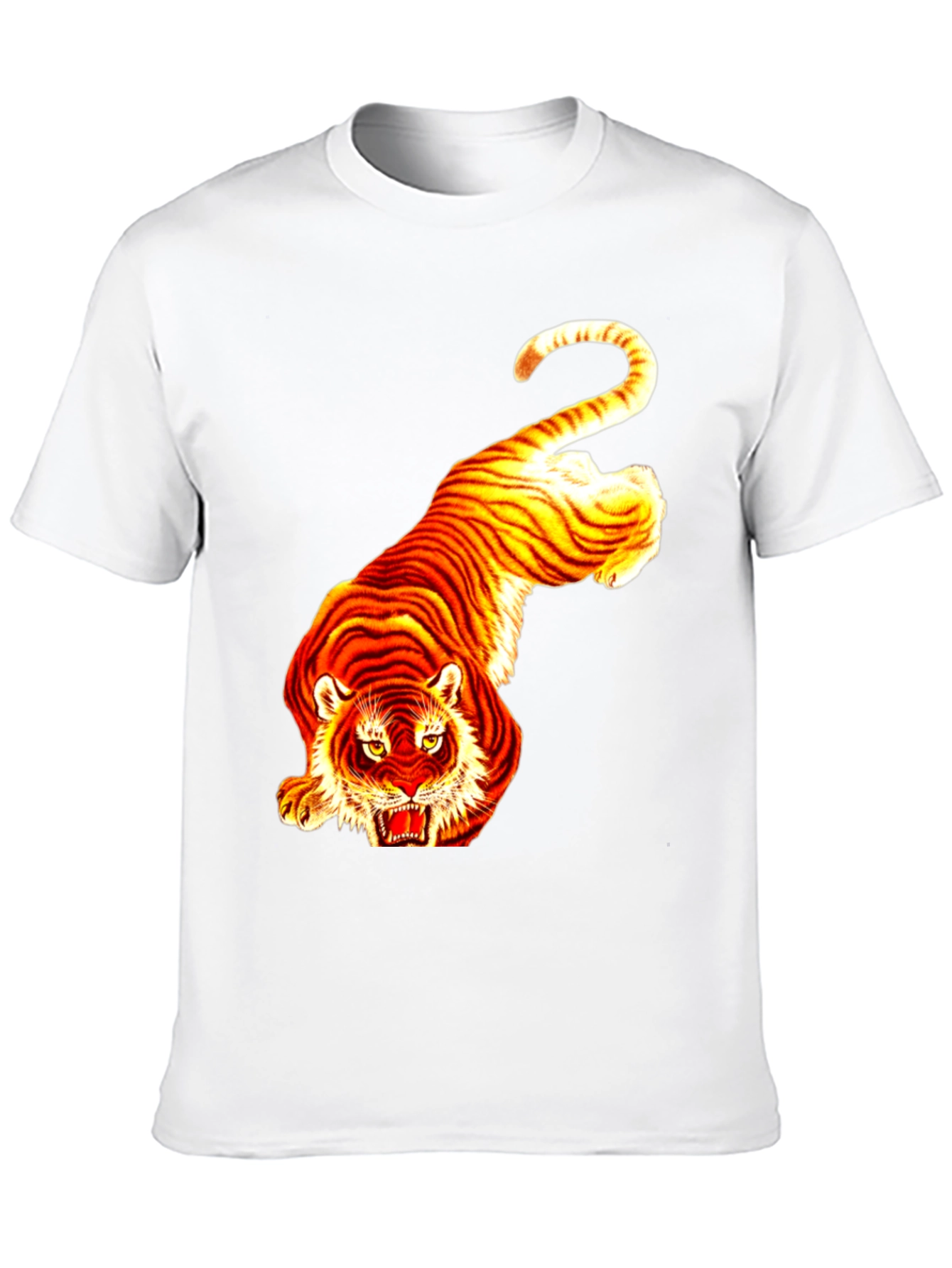 Tiger Graphic Print Black Tee