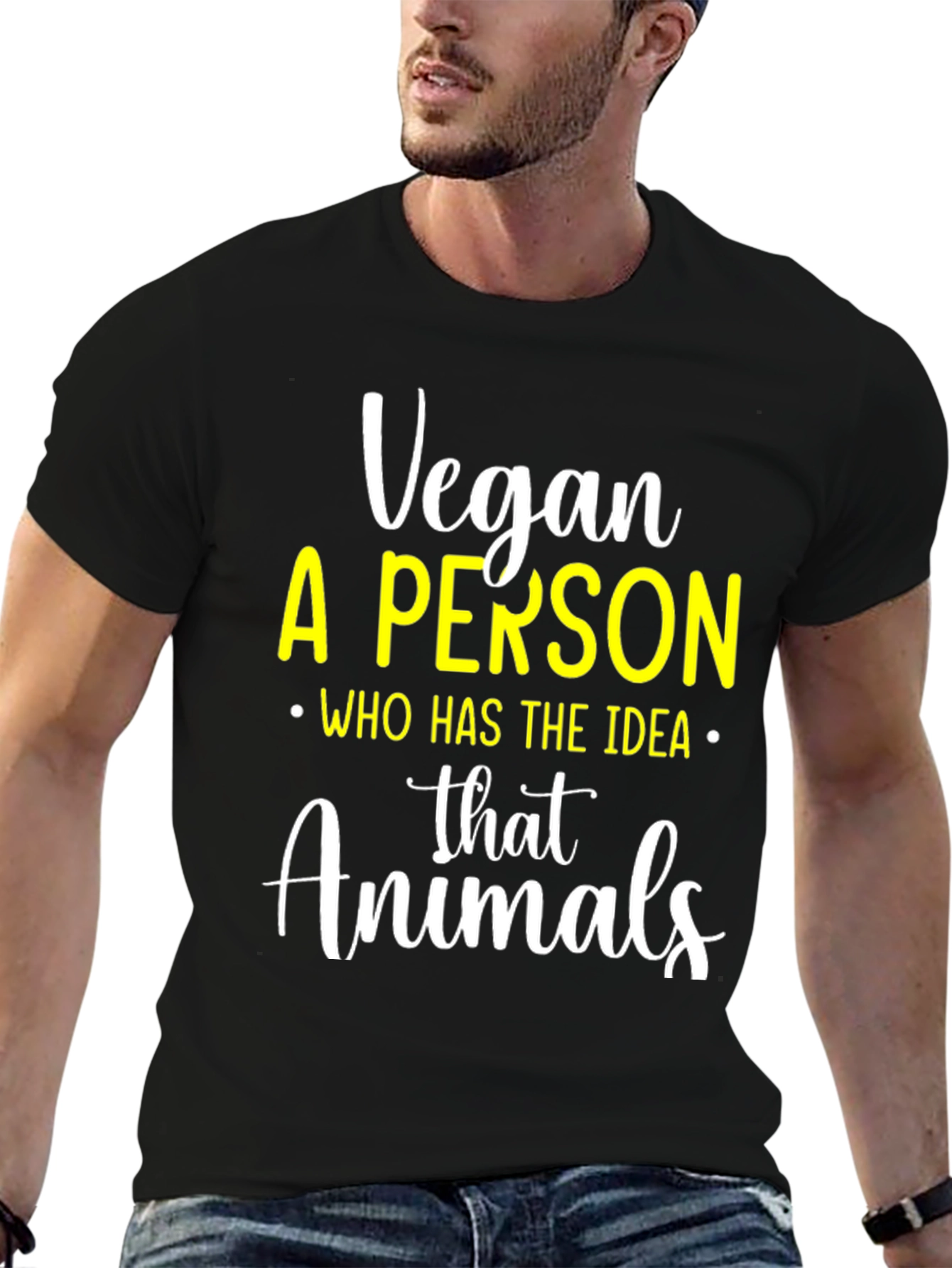 Vegan Slogan Graphic Tee Shirt