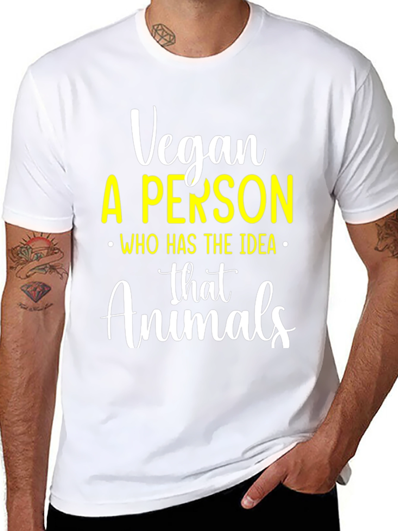 Vegan Slogan Graphic Tee Shirt