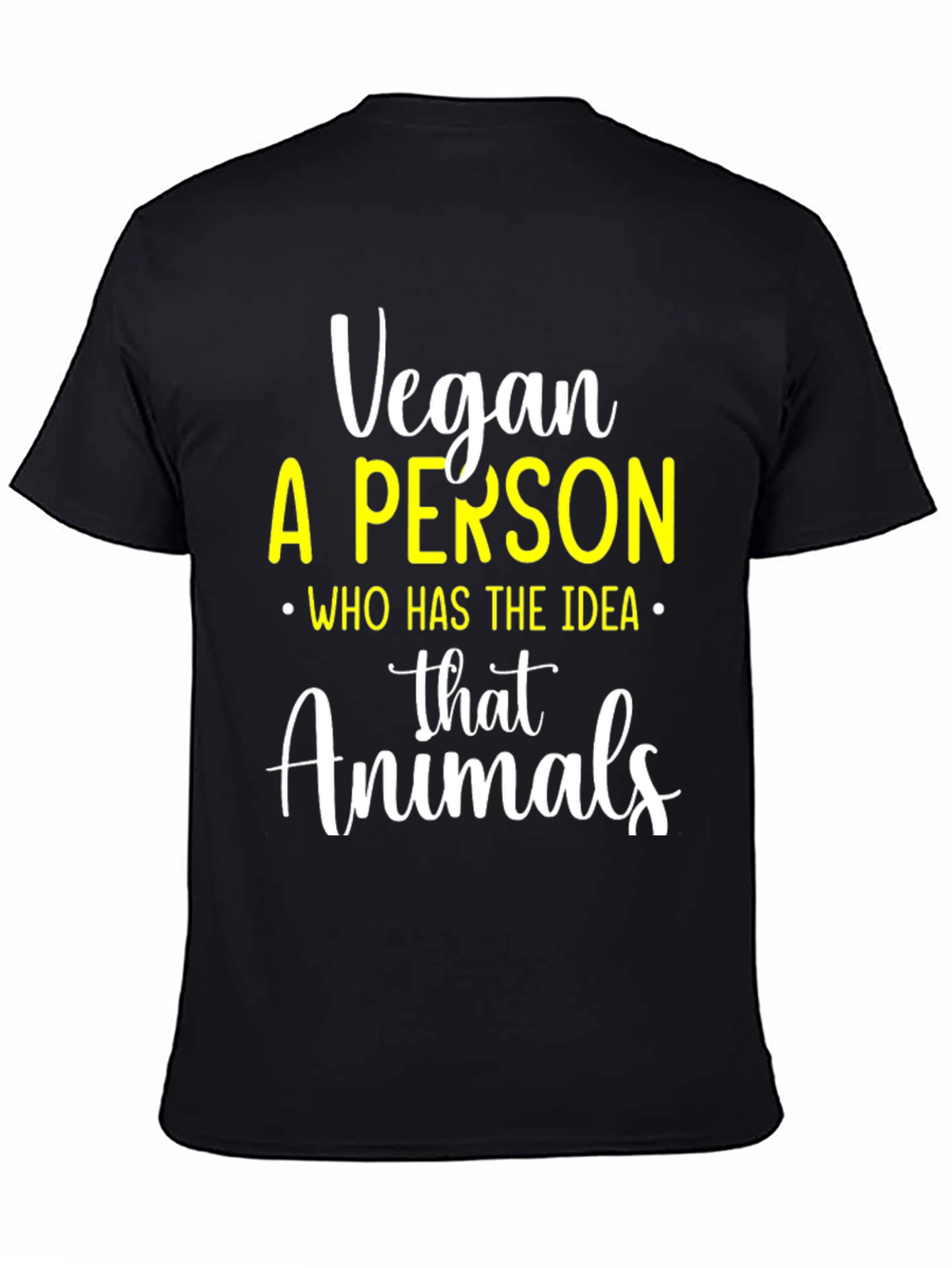 Vegan Slogan Graphic Tee Shirt