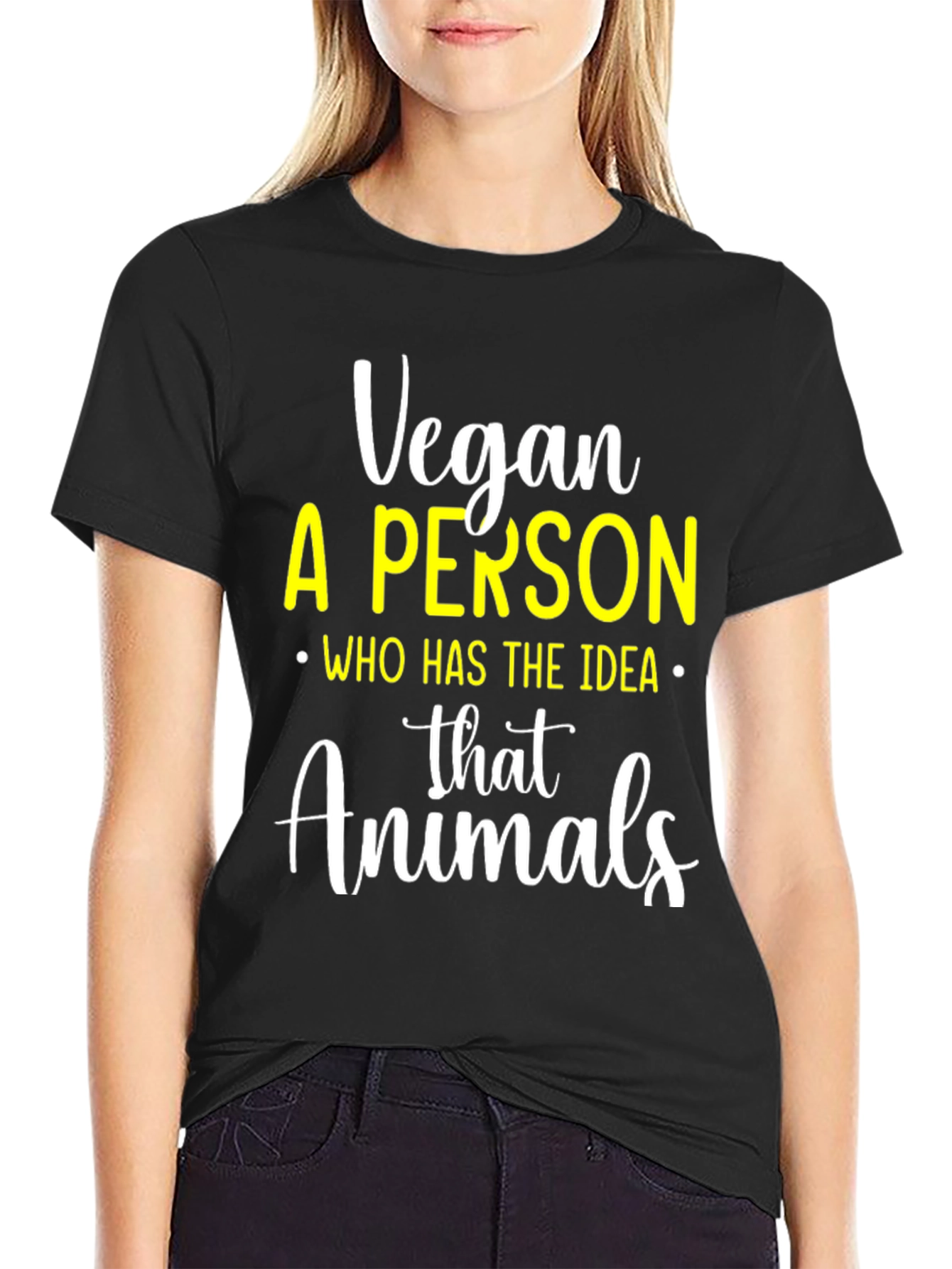 Vegan Slogan Graphic Tee Shirt