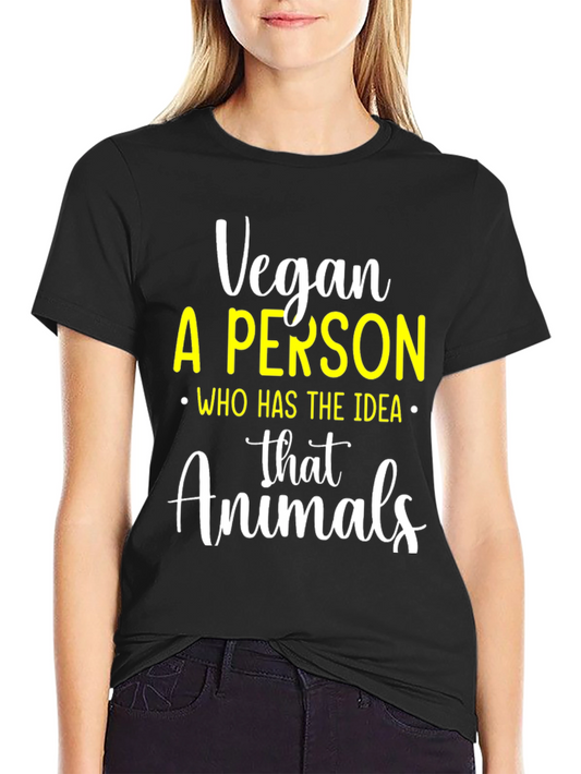 Vegan Slogan Graphic Tee Shirt