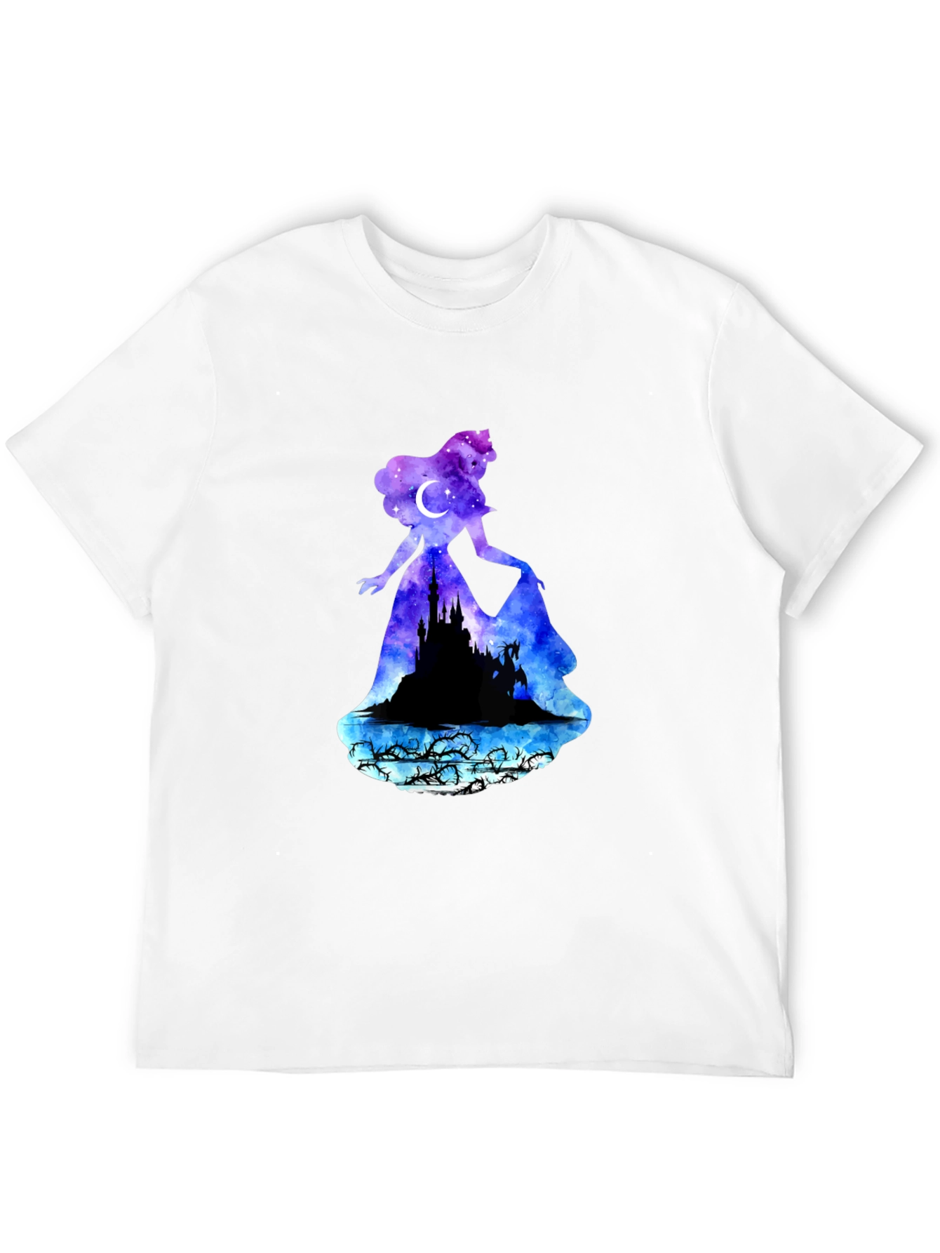 Aurora Silhouette Graphic Tee - Night Sky Design