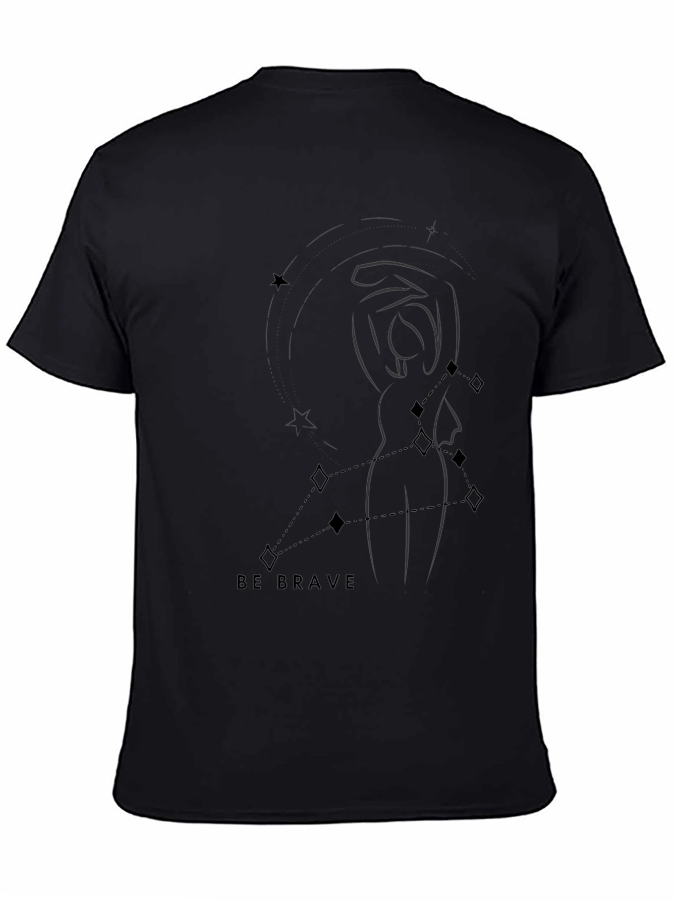 Be Brave Graphic Tee - Modern Constellation Design