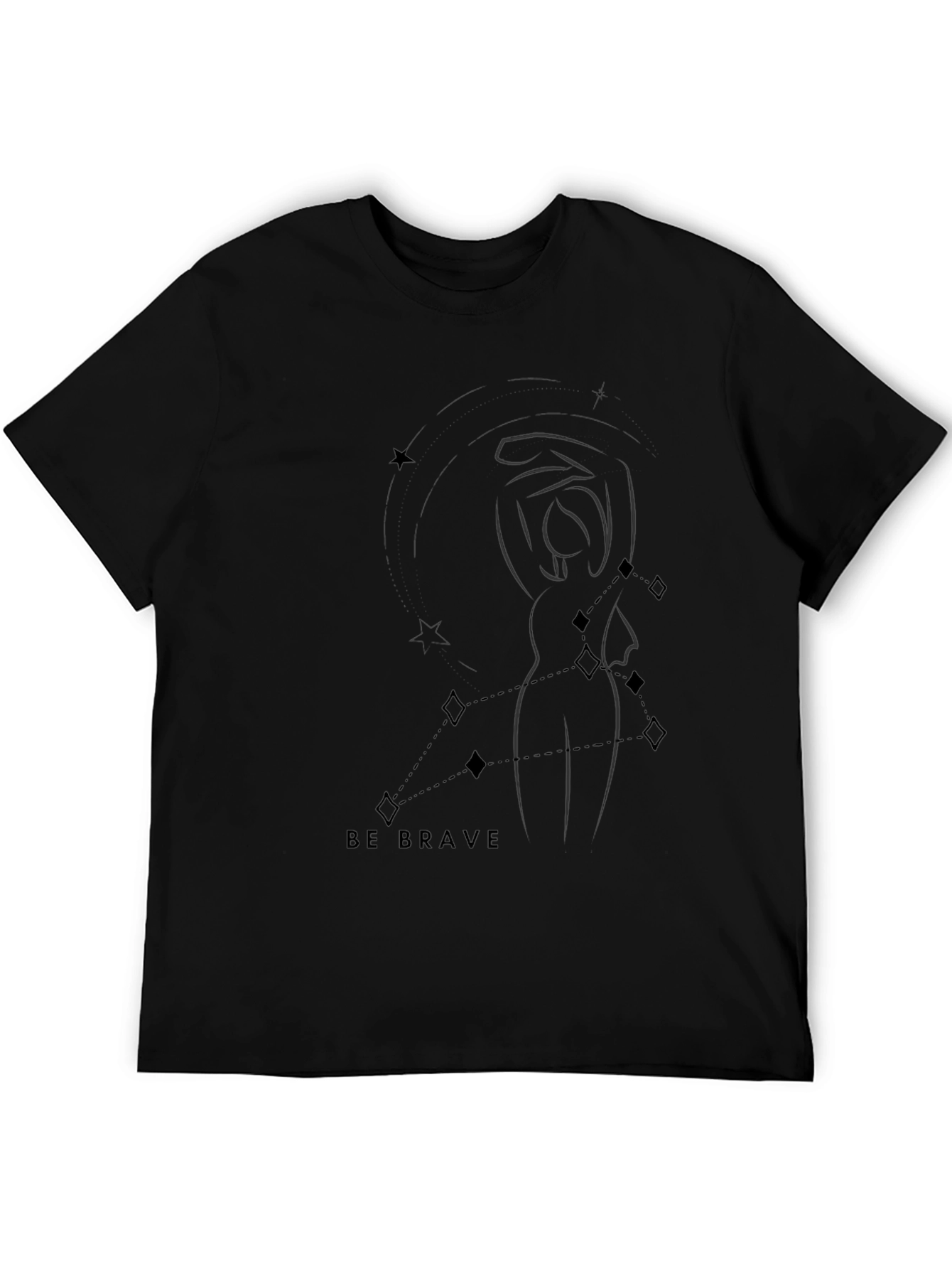 Be Brave Graphic Tee - Modern Constellation Design