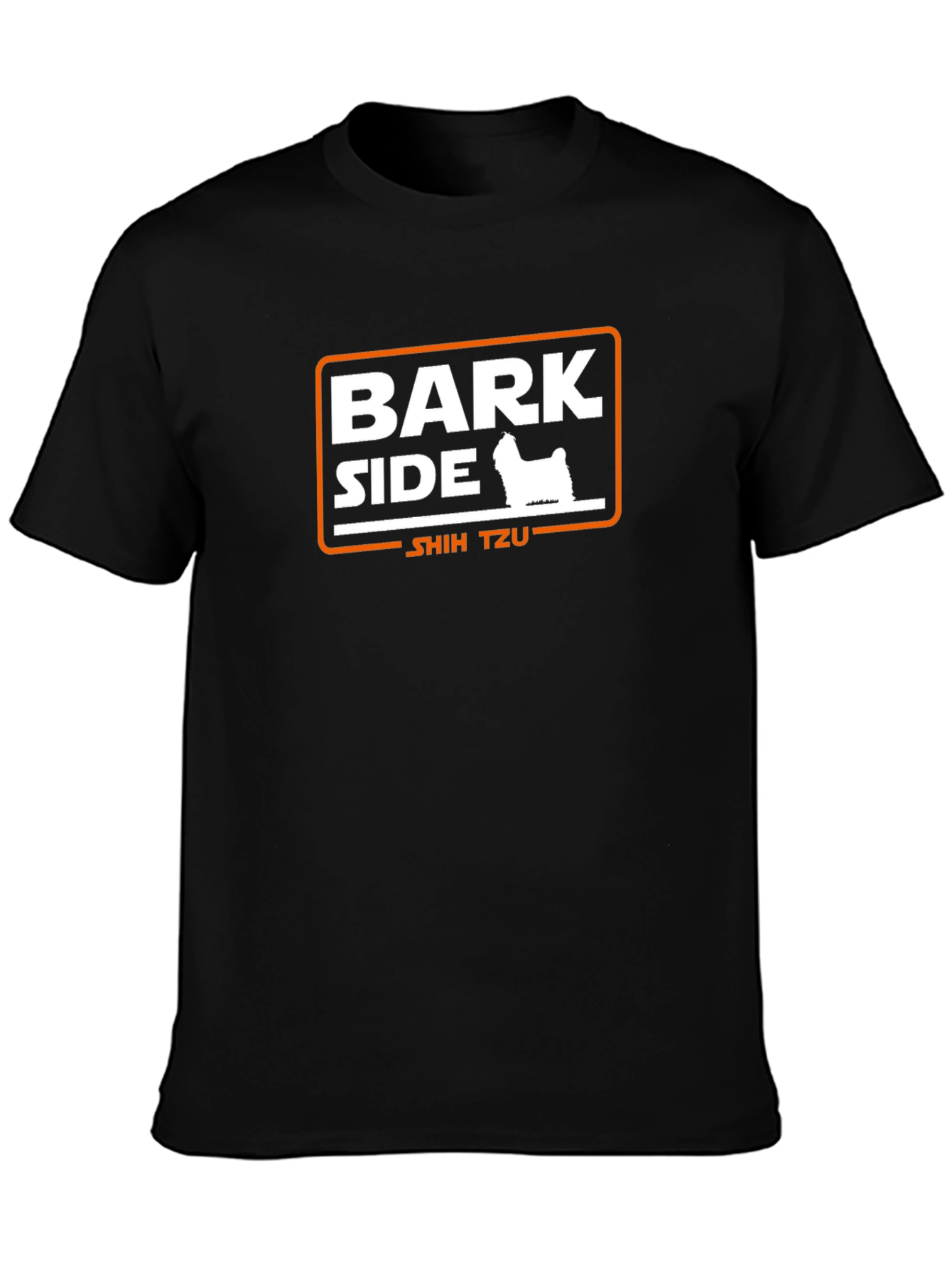 Bark Side Shih Tzu Graphic T-Shirt - Black