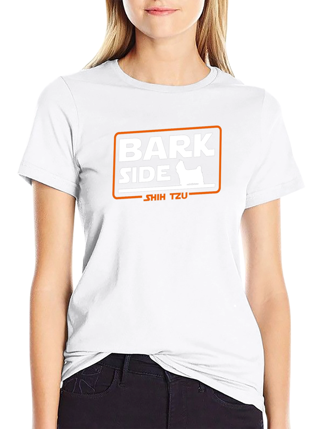 Bark Side Shih Tzu Graphic T-Shirt - Black