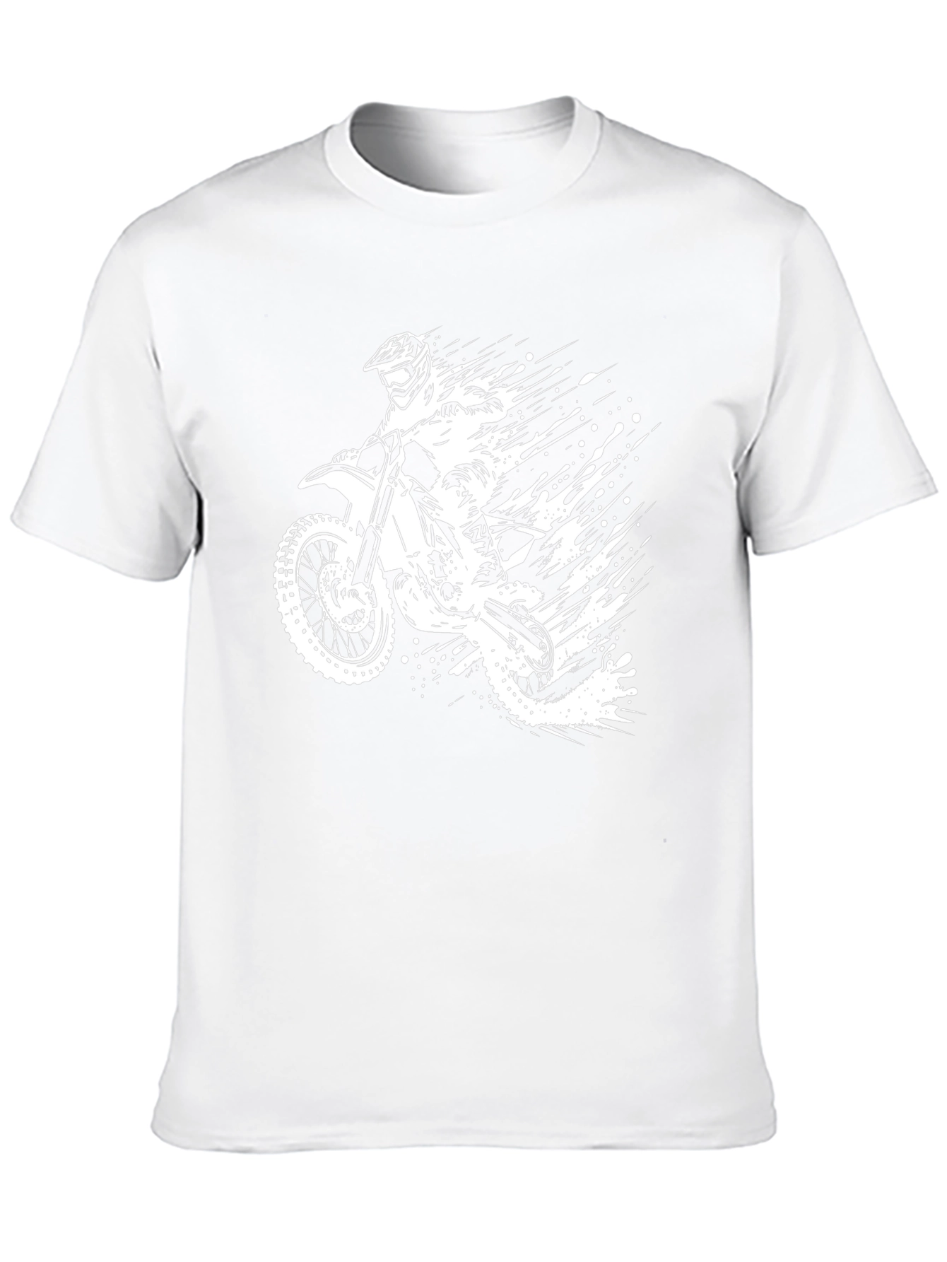 Black Motorcycle Rider Graphic T-Shirt