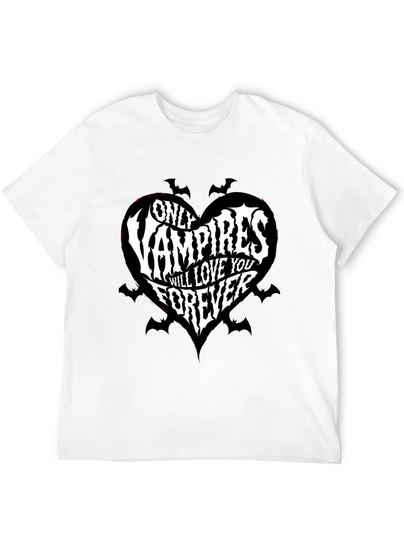 Vampire Love T-Shirt: Dark Heart Bat Design