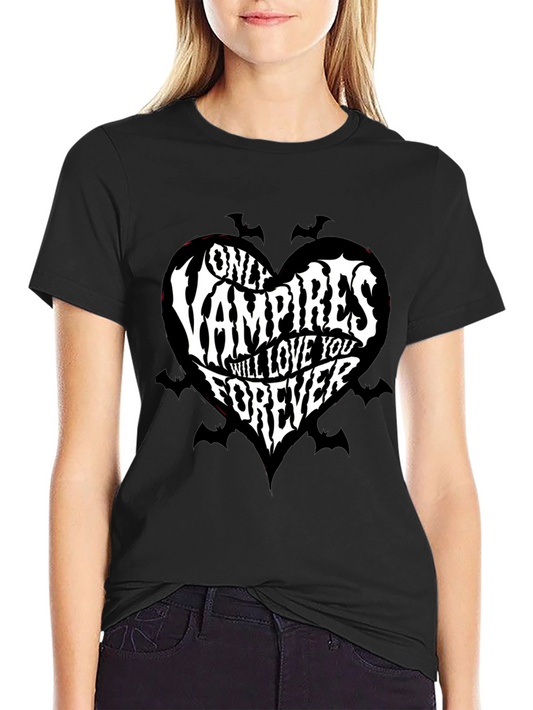 Vampire Love T-Shirt: Dark Heart Bat Design
