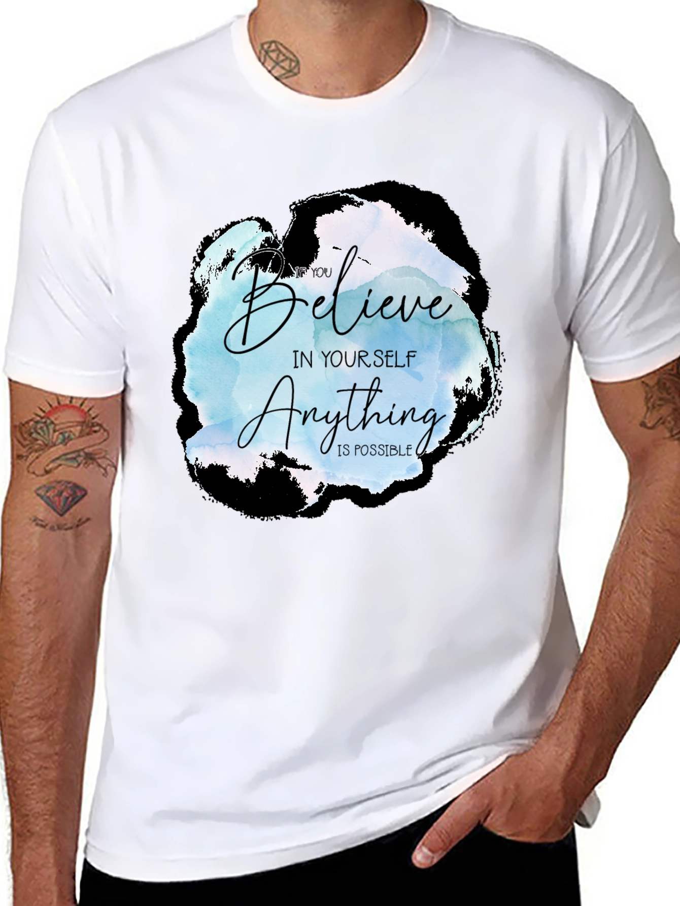 Believe in Yourself Graphic Tee - Black