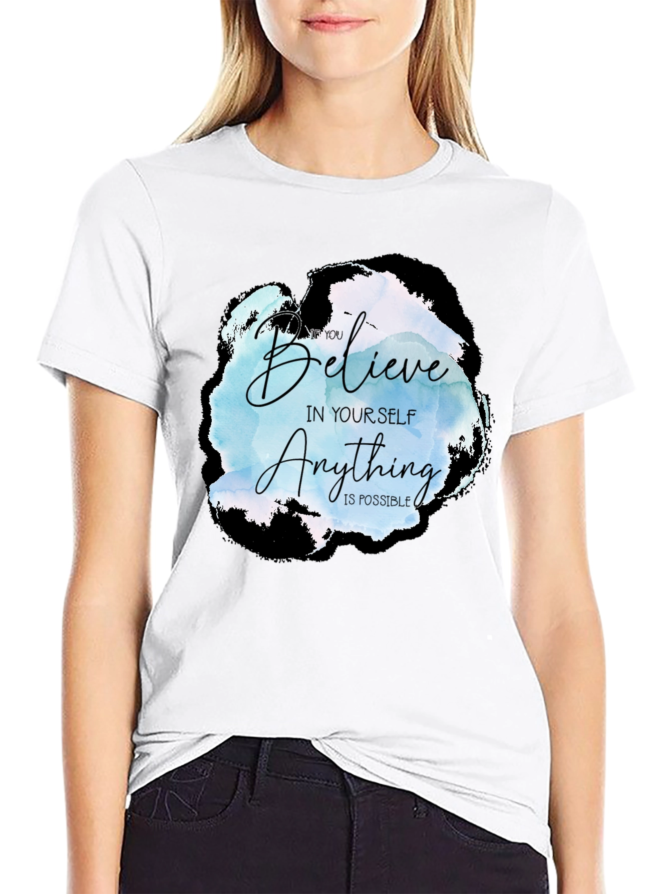 Believe in Yourself Graphic Tee - Black