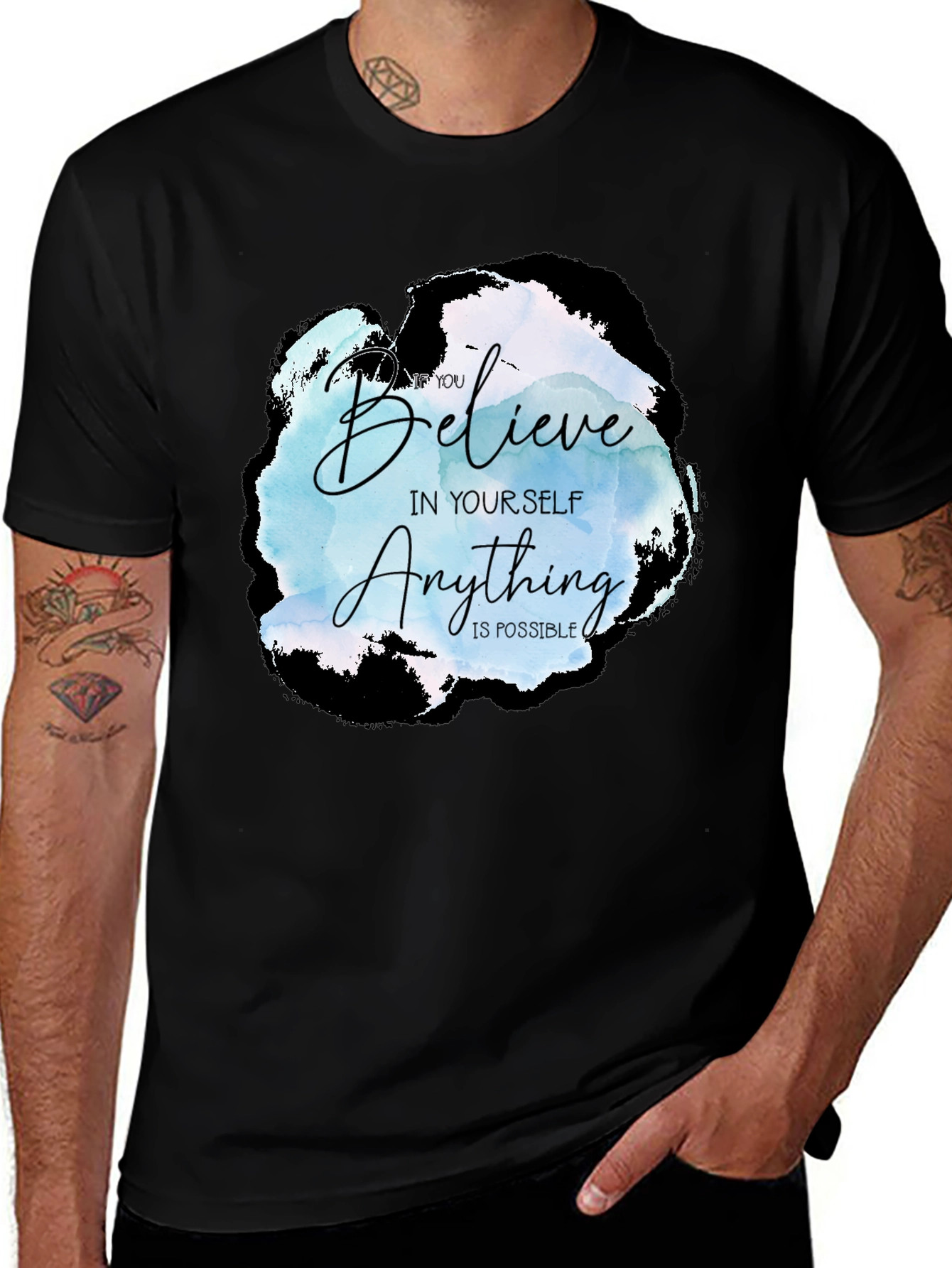 Believe in Yourself Graphic Tee - Black