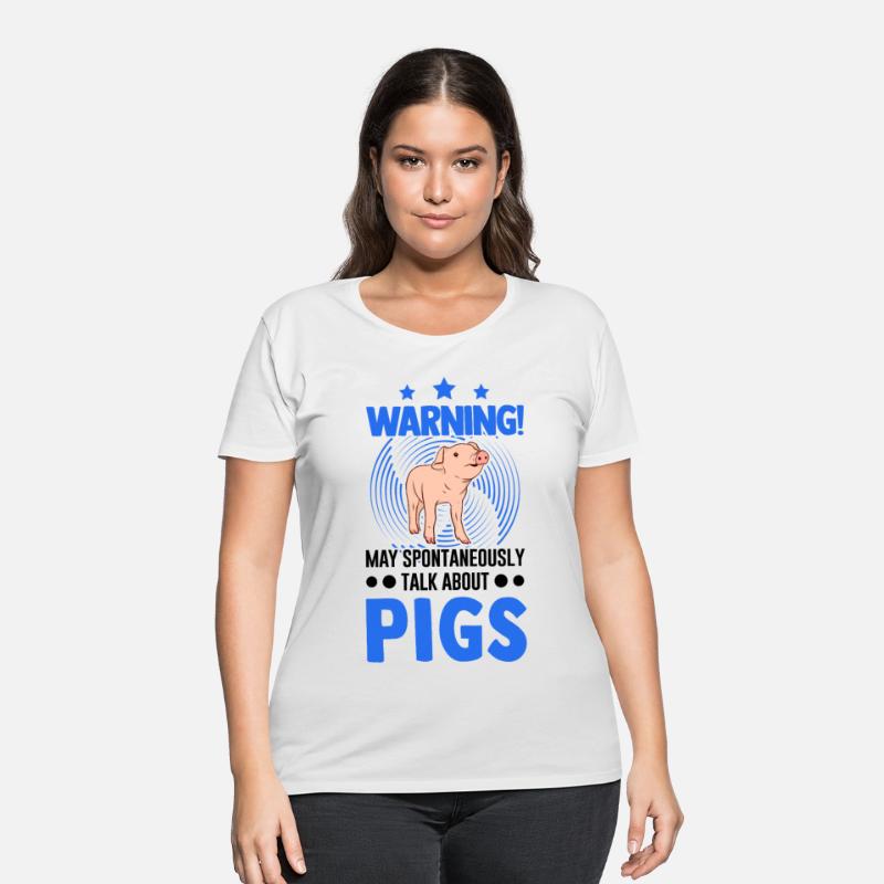 Warning Pigs Gift Farmer Piggy