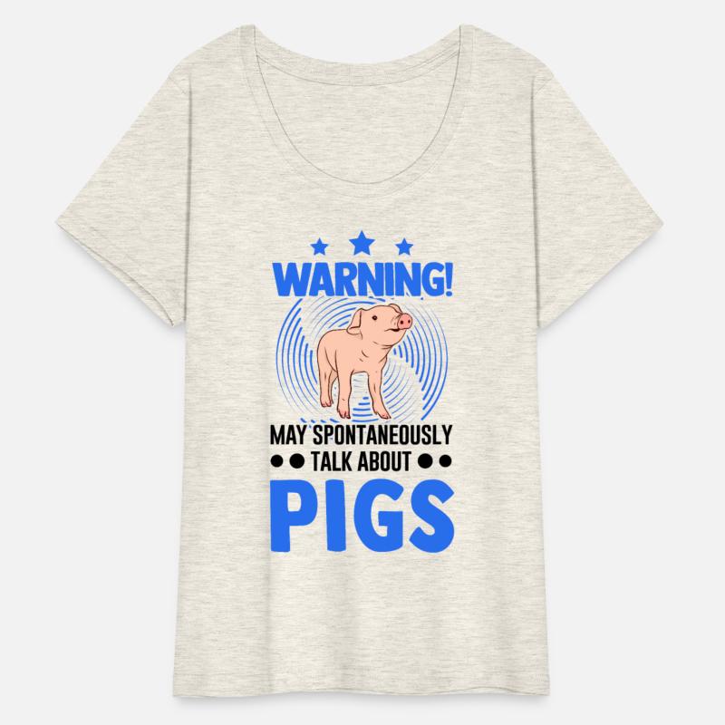 Warning Pigs Gift Farmer Piggy