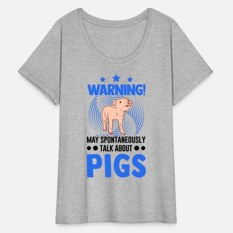 Warning Pigs Gift Farmer Piggy