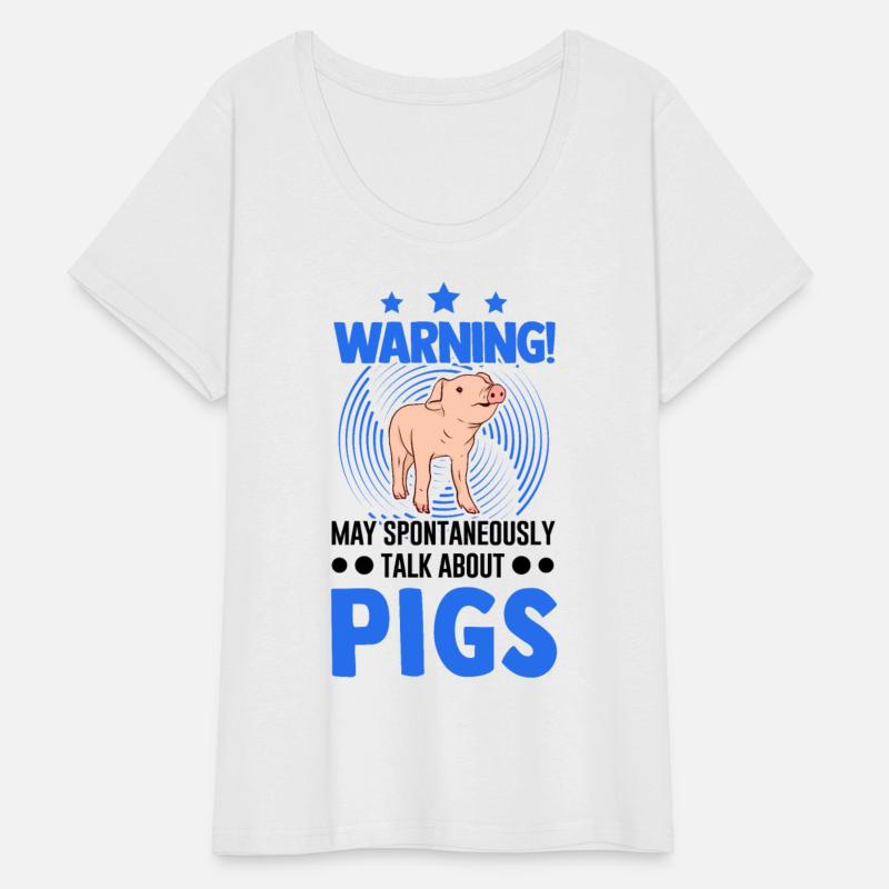 Warning Pigs Gift Farmer Piggy