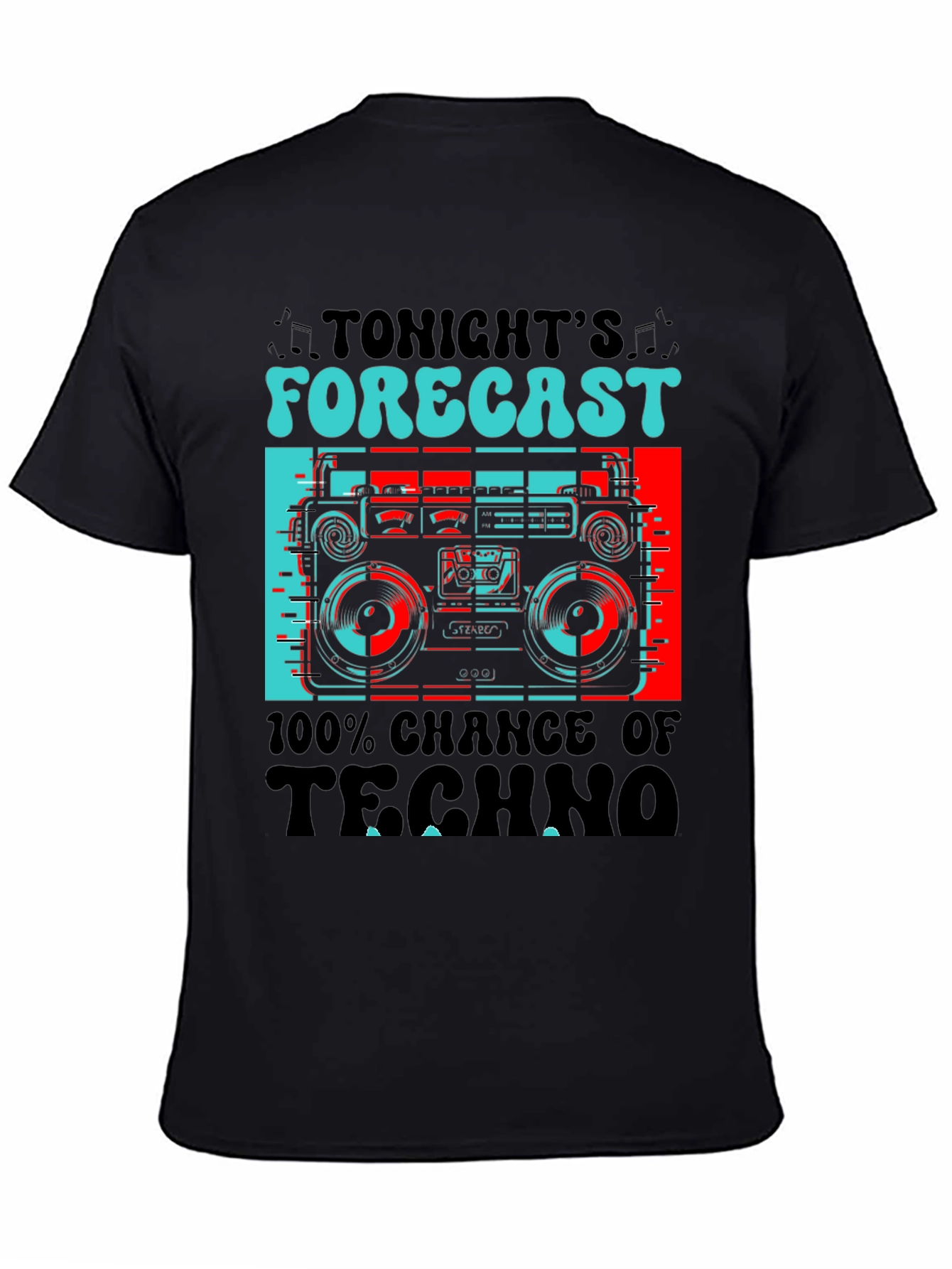 Tonights Forecast Techno Black T-Shirt